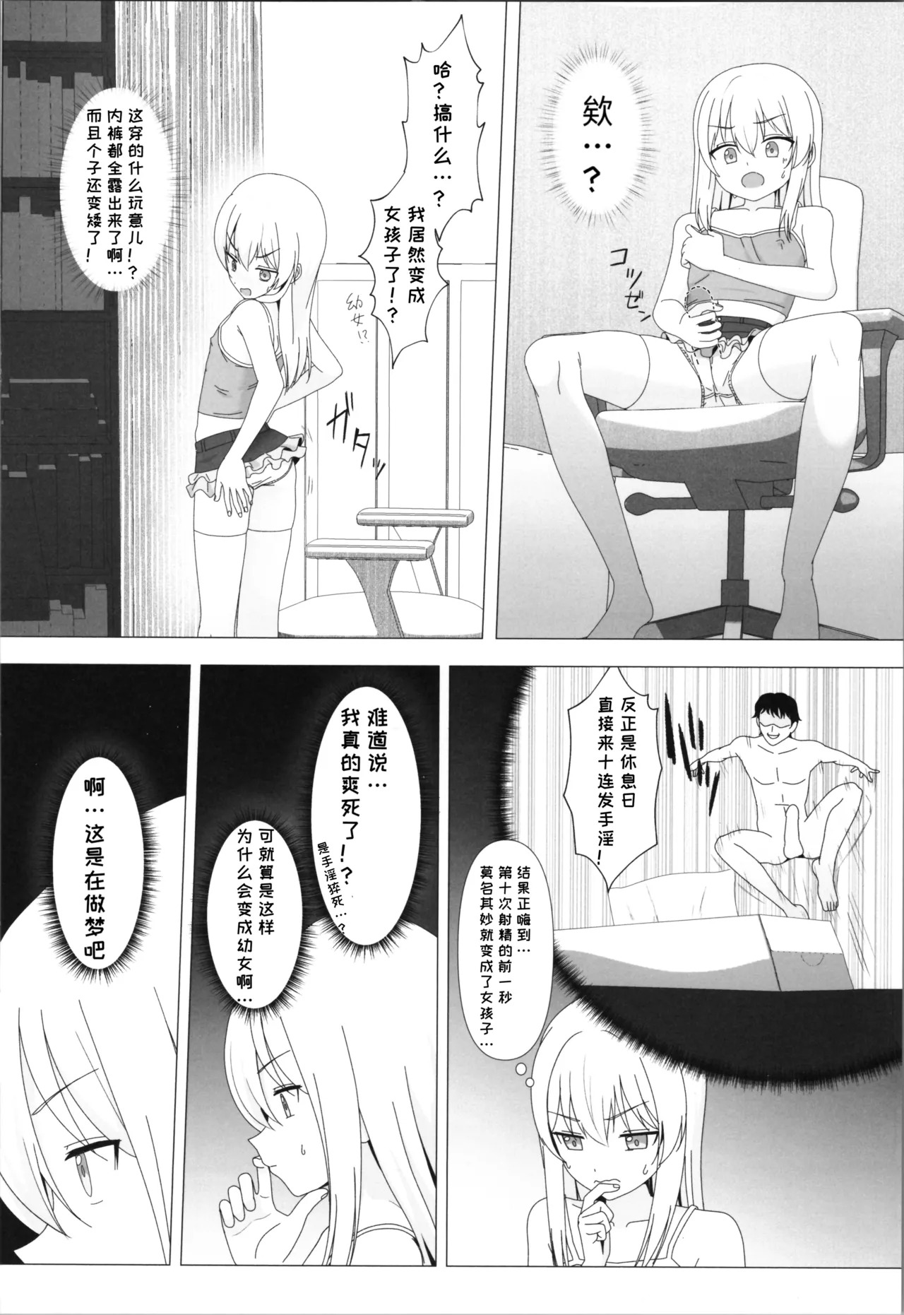 Seiyoku ga Tsuyosugite Onnanoko ni Kaeraremashita | 性欲太旺盛，结果被变成女孩子了 page 4 full