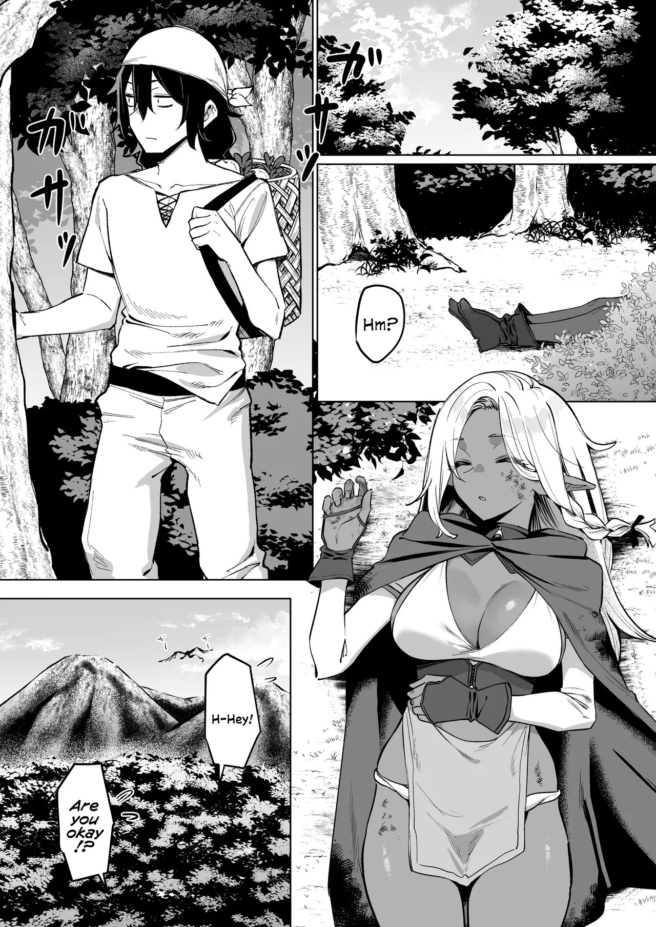 A Dark Elf Returned The Favour After I Saved Her | Kasshoku Elf o Tasuketara Ongaeshi Sareta Hanashi page 1 full