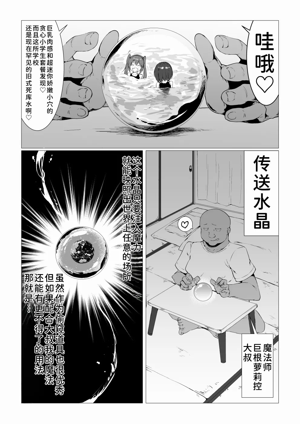 Mahoutsukai Oji-san ga Sukumizu Loli o Jishitsu ni Tensou suru you desu page 3 full