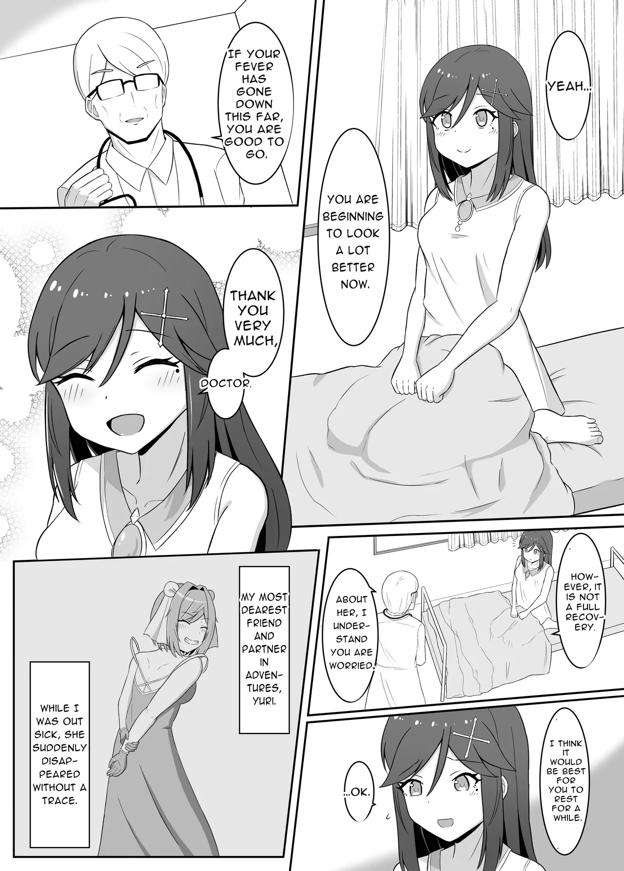 Kuro ni Somaru Yuri 2 ~Alraune Ochi Shita Osananajimi ni Karada o Mushibamarete Iku Hanashi~ | Yuri Dyed in Black 2 ~The Story of a Childhood Friend Who Fell to an Alraune and Is Now Being Consumed by Her~  Dere Translat page 3 full