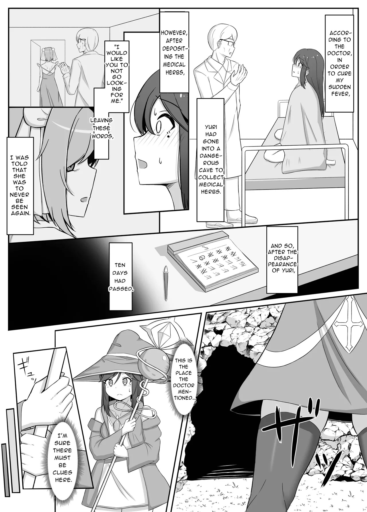 Kuro ni Somaru Yuri 2 ~Alraune Ochi Shita Osananajimi ni Karada o Mushibamarete Iku Hanashi~ | Yuri Dyed in Black 2 ~The Story of a Childhood Friend Who Fell to an Alraune and Is Now Being Consumed by Her~  Dere Translat page 4 full