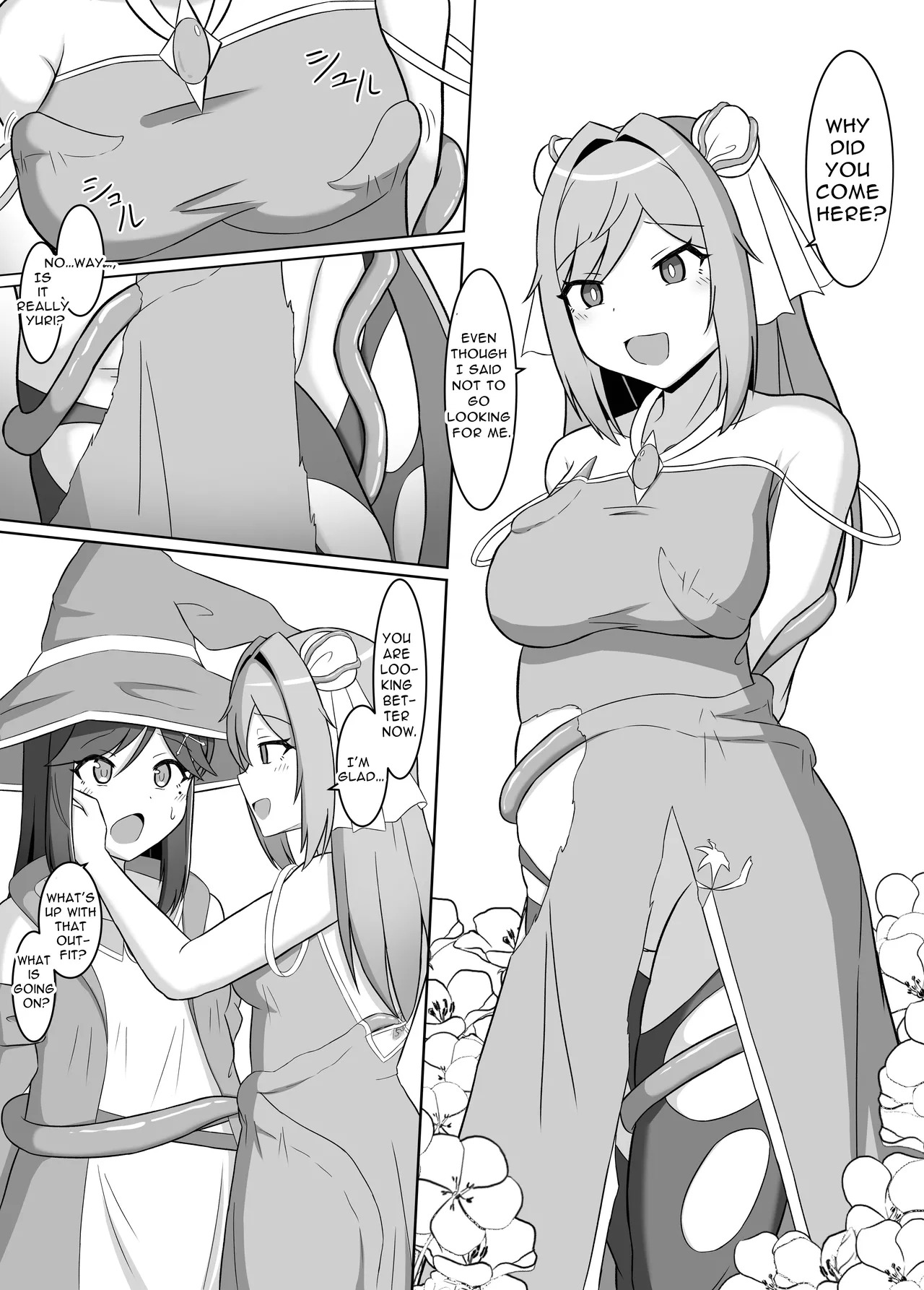 Kuro ni Somaru Yuri 2 ~Alraune Ochi Shita Osananajimi ni Karada o Mushibamarete Iku Hanashi~ | Yuri Dyed in Black 2 ~The Story of a Childhood Friend Who Fell to an Alraune and Is Now Being Consumed by Her~  Dere Translat page 7 full