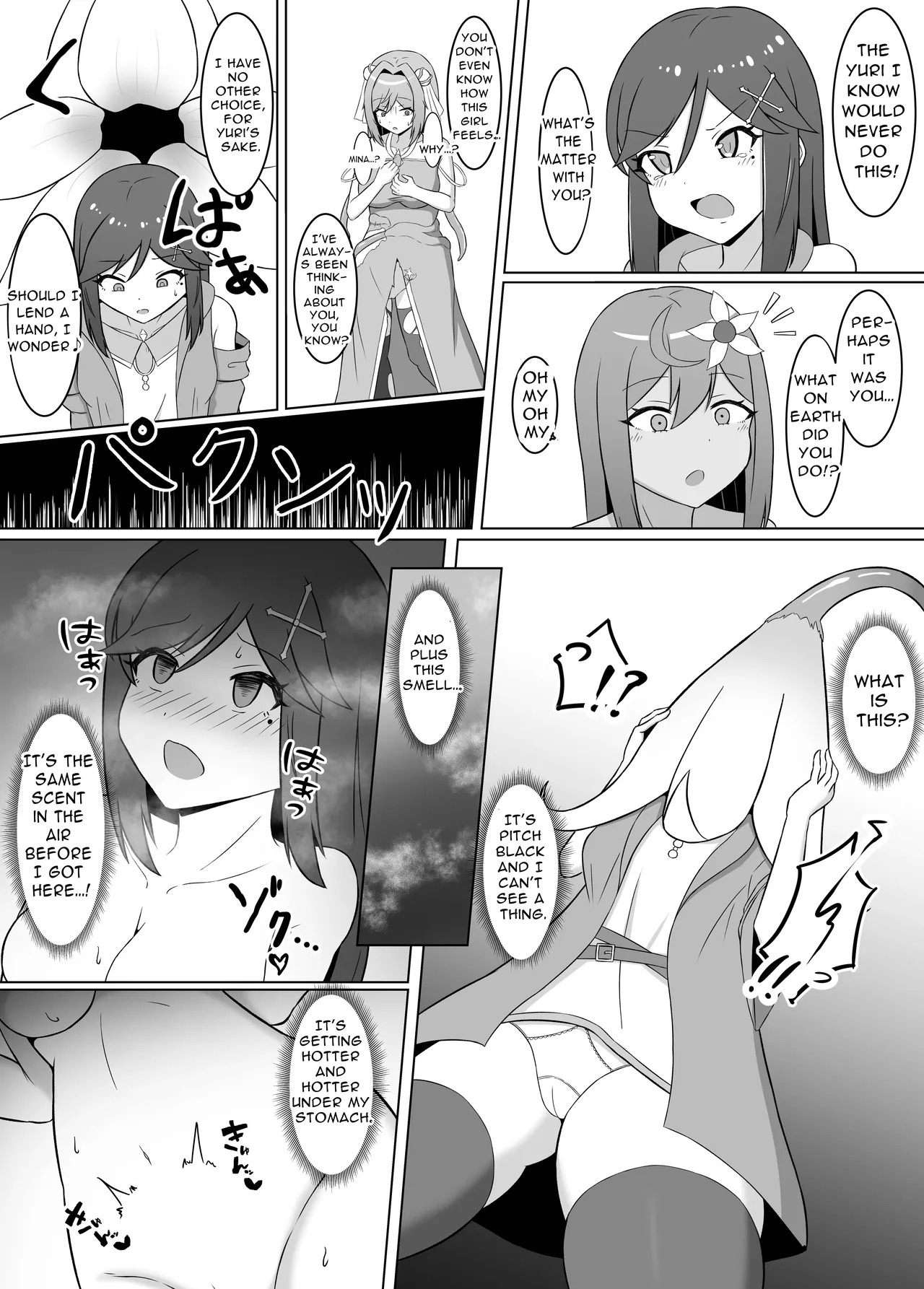 Kuro ni Somaru Yuri 2 ~Alraune Ochi Shita Osananajimi ni Karada o Mushibamarete Iku Hanashi~ | Yuri Dyed in Black 2 ~The Story of a Childhood Friend Who Fell to an Alraune and Is Now Being Consumed by Her~  Dere Translat page 9 full