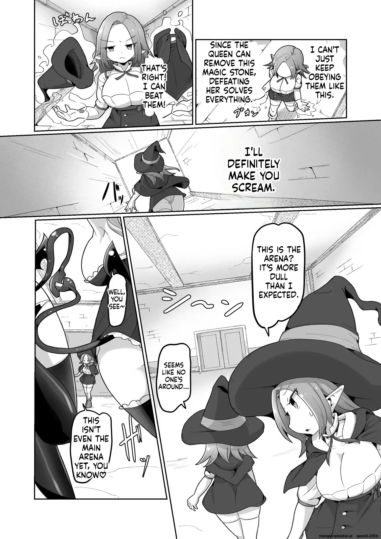 Haiboku Show Colosseum 1 Kaisenme Tsuyo Tsuyo Majutsushi-chan VS Shintai Kaihatsu ga Tokuina Shou Akuma Succubus-chan page 10 full