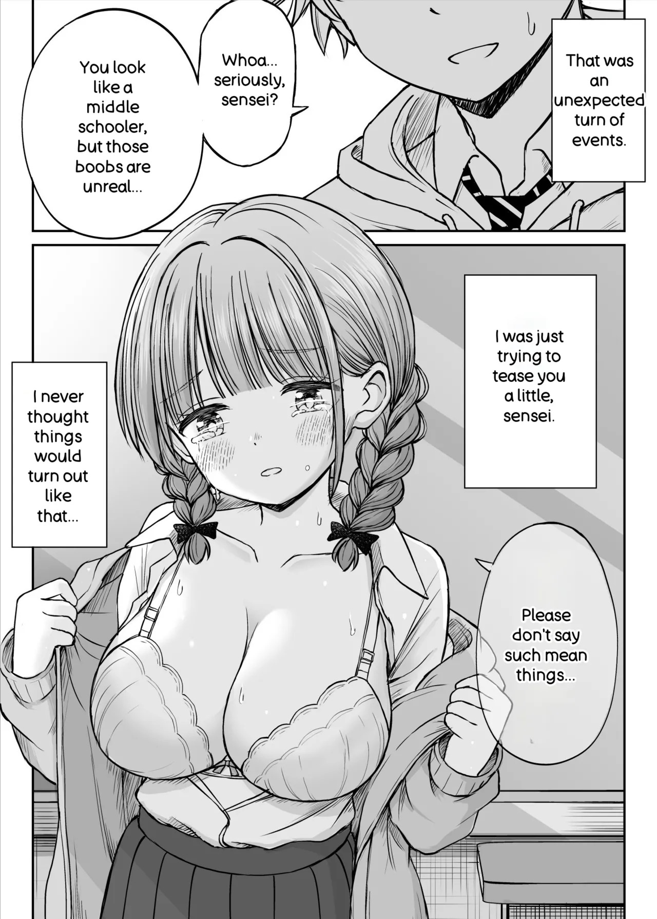 Please Don't Bully Sensei Too Much... ~The Day the Kind, Baby-Faced, Big-Breasted Hanasaki-Sensei’s Heart Broke~ page 2 full