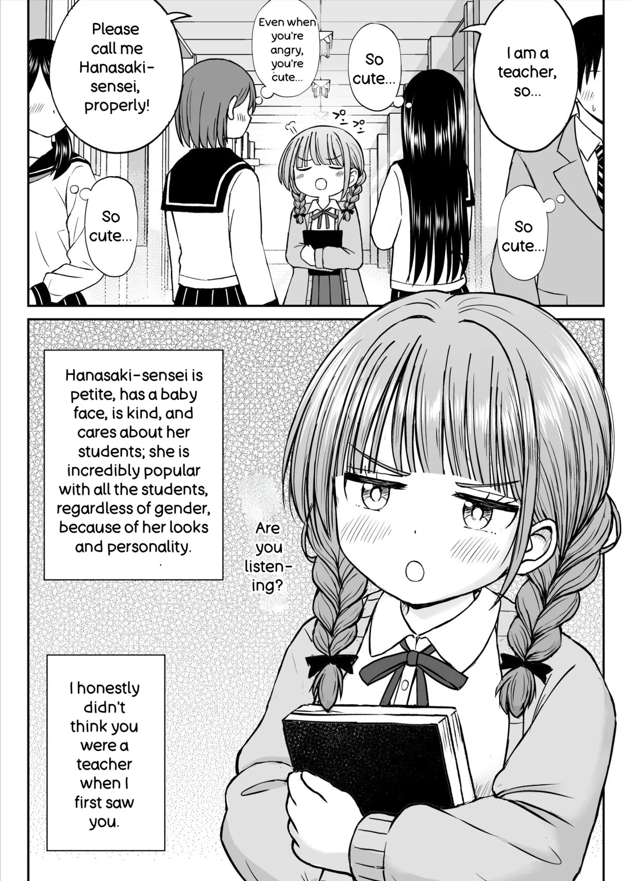 Please Don't Bully Sensei Too Much... ~The Day the Kind, Baby-Faced, Big-Breasted Hanasaki-Sensei’s Heart Broke~ page 4 full