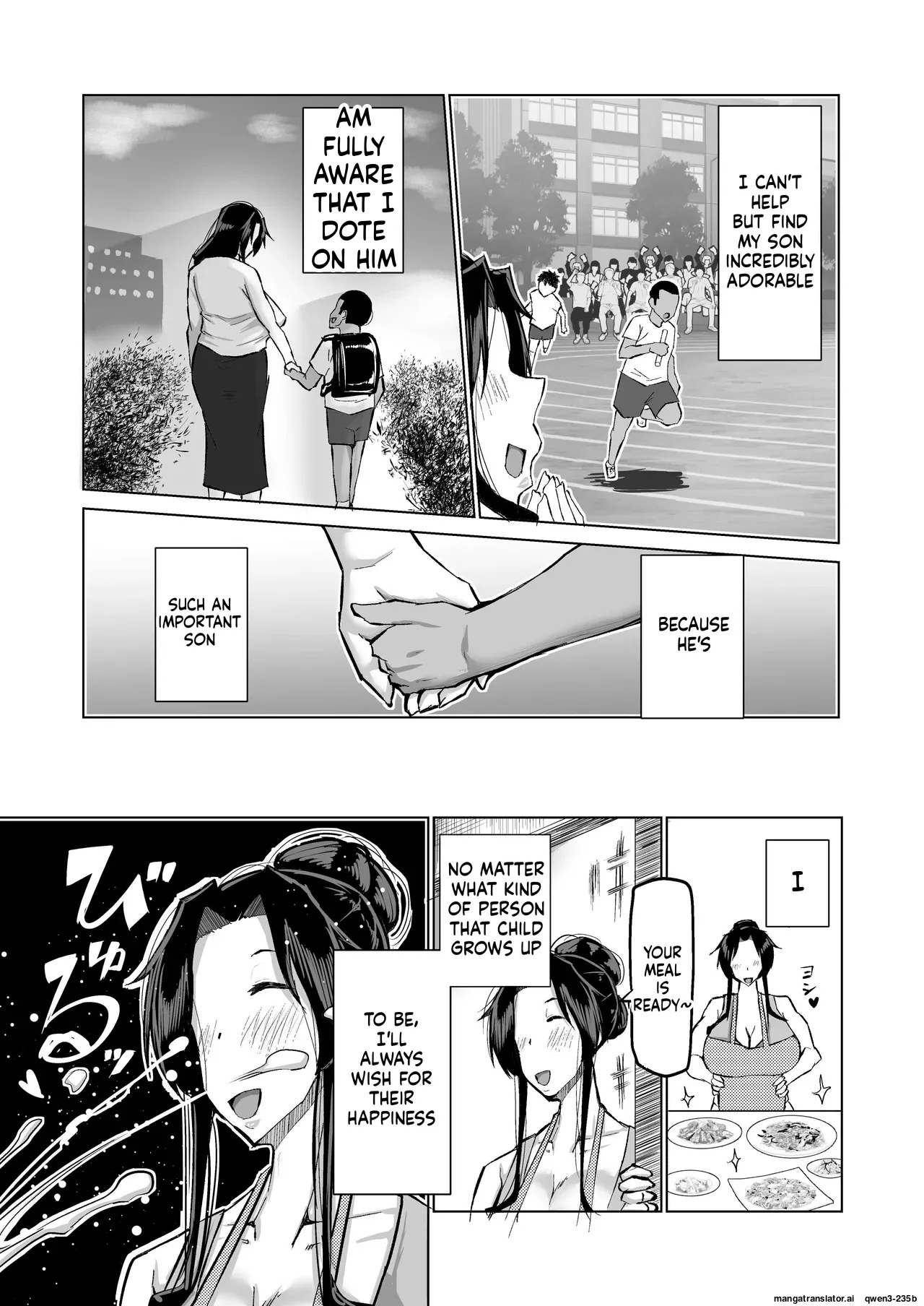 Won't you jerk off my son's cock? ~A mother whose masturbation-monkey son's sexual needs became way too much trouble asks her mom friend for handjob advice~ page 4 full