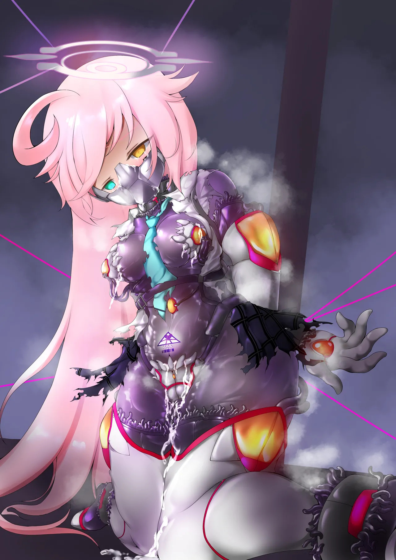 小鸟游星野抵抗着使她转化为PMC士兵的触手服 page 8 full