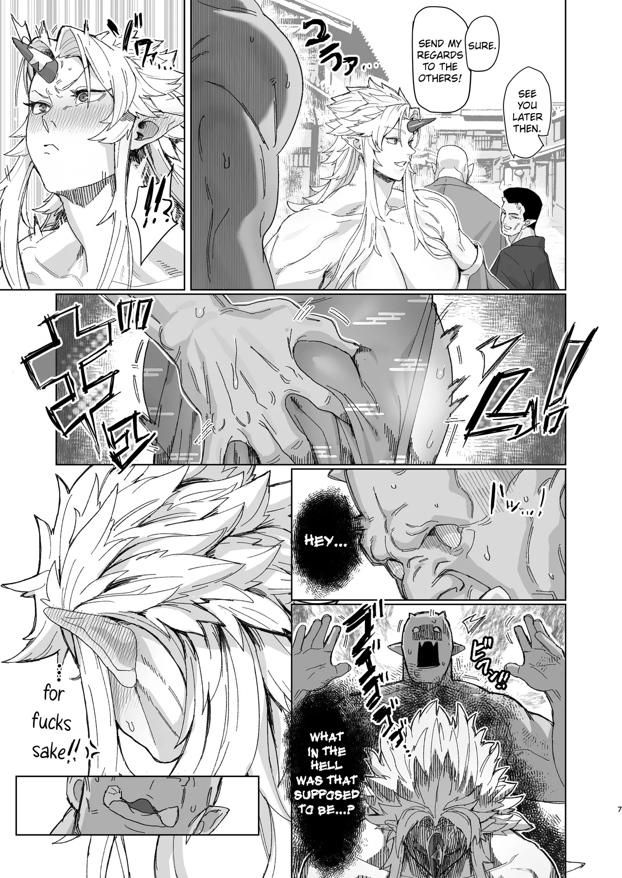 Yuugi Nee-san to Orc ga Kunzu Hoguretsu 2 | Yuugi Locked In A Grapple With An Orc 2 page 6 full