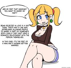 Marrying the feet of the girl I like