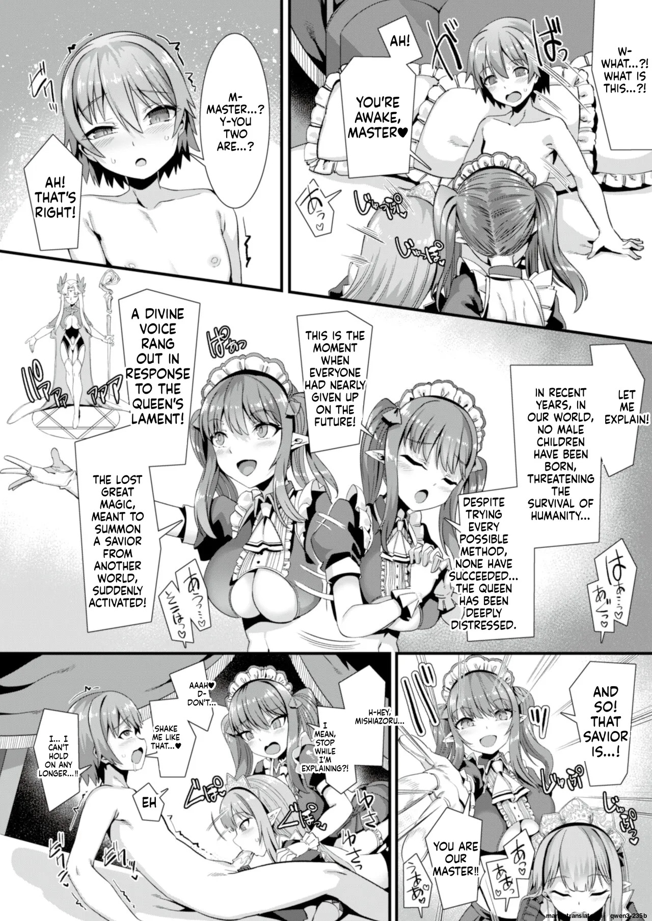 Isekai Maid Shimai no Amaama Harem Gohoushi ~Otoko ga Umarenai Isekai e Shoukan Sareta Ore ga Heroine o Ategawarete Kozukuri Ecchi~ page 3 full