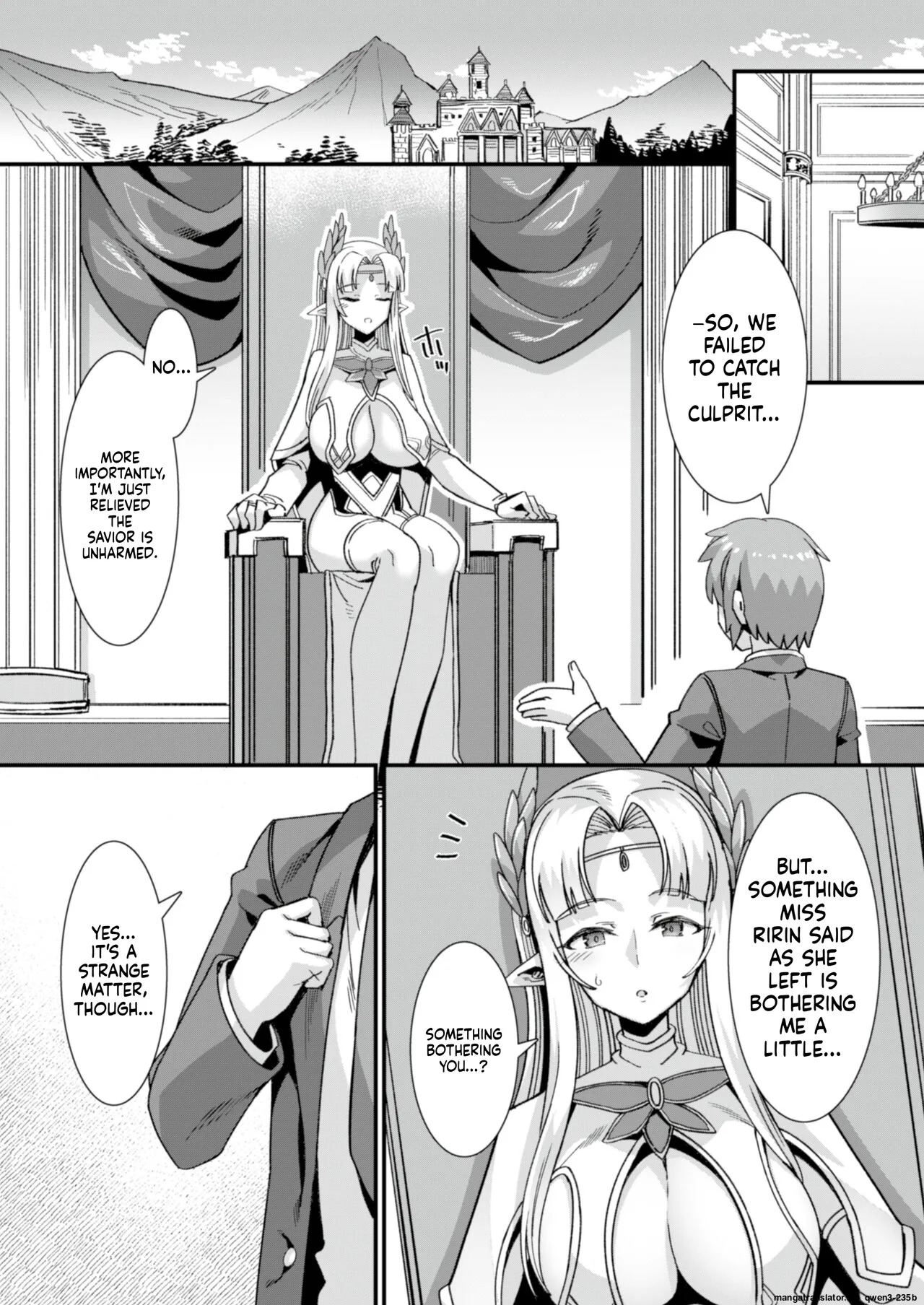 Oujo to Himekishi o Party de Rouraku shite Yotsugi o Tsukutte Boukoku o Sukuu Tame ni Harem Ecchi ~Otoko ga Umarenai Isekai e Shoukan sareta Ore ga Heroine o Ategawarete Kozukuri Ecchi 5~ page 3 full