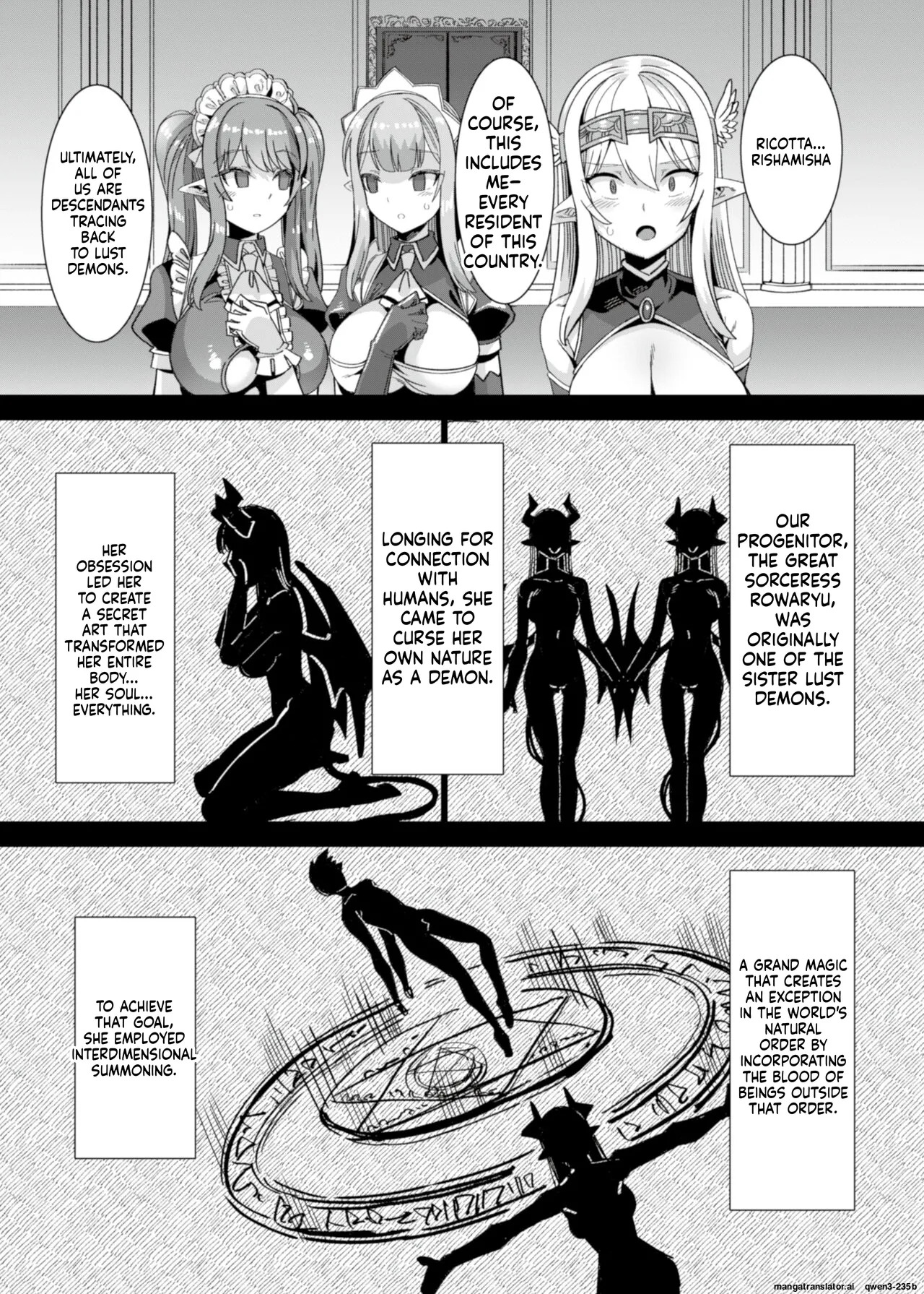 Oujo to Himekishi o Party de Rouraku shite Yotsugi o Tsukutte Boukoku o Sukuu Tame ni Harem Ecchi ~Otoko ga Umarenai Isekai e Shoukan sareta Ore ga Heroine o Ategawarete Kozukuri Ecchi 5~ page 5 full