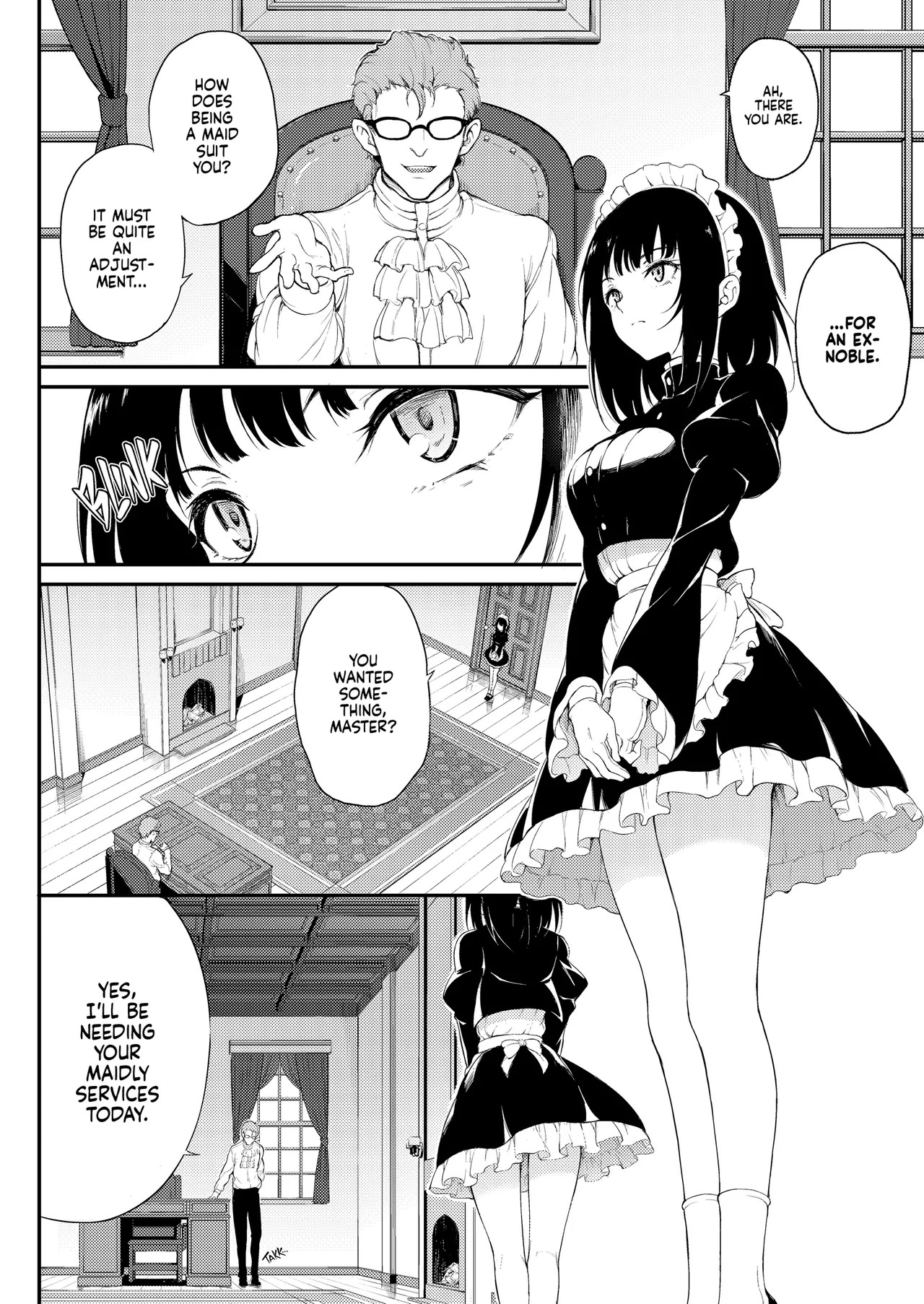 Maid Kyouiku. -Botsuraku Kizoku Rurikawa Tsubaki- | Maid Education: Fallen Aristocrat Rurikawa Tusbaki page 3 full