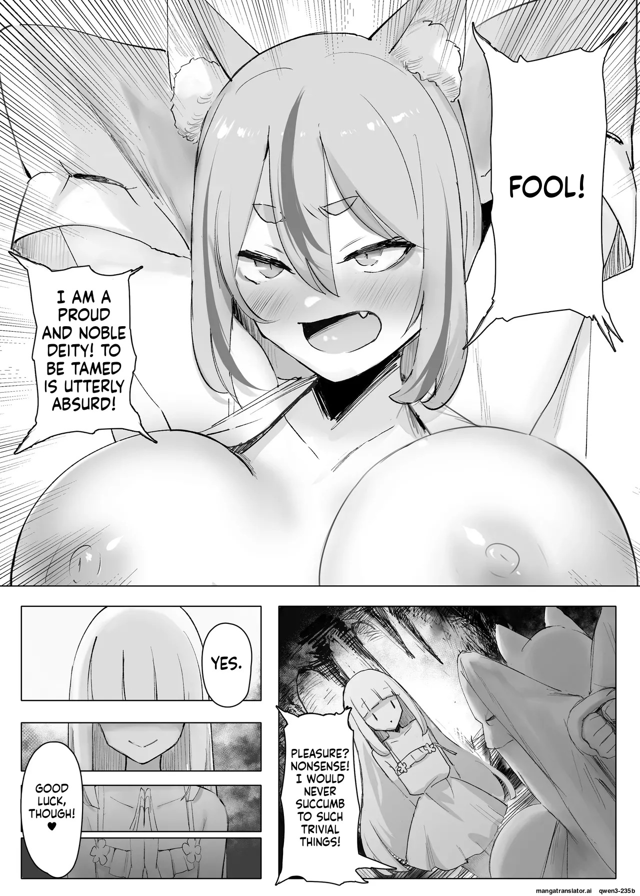 Mura no Kyonyuu Kitsune Mamori-gami-sama ga Haiboku Jashin no Pet ni Ochiru Hanashi page 10 full