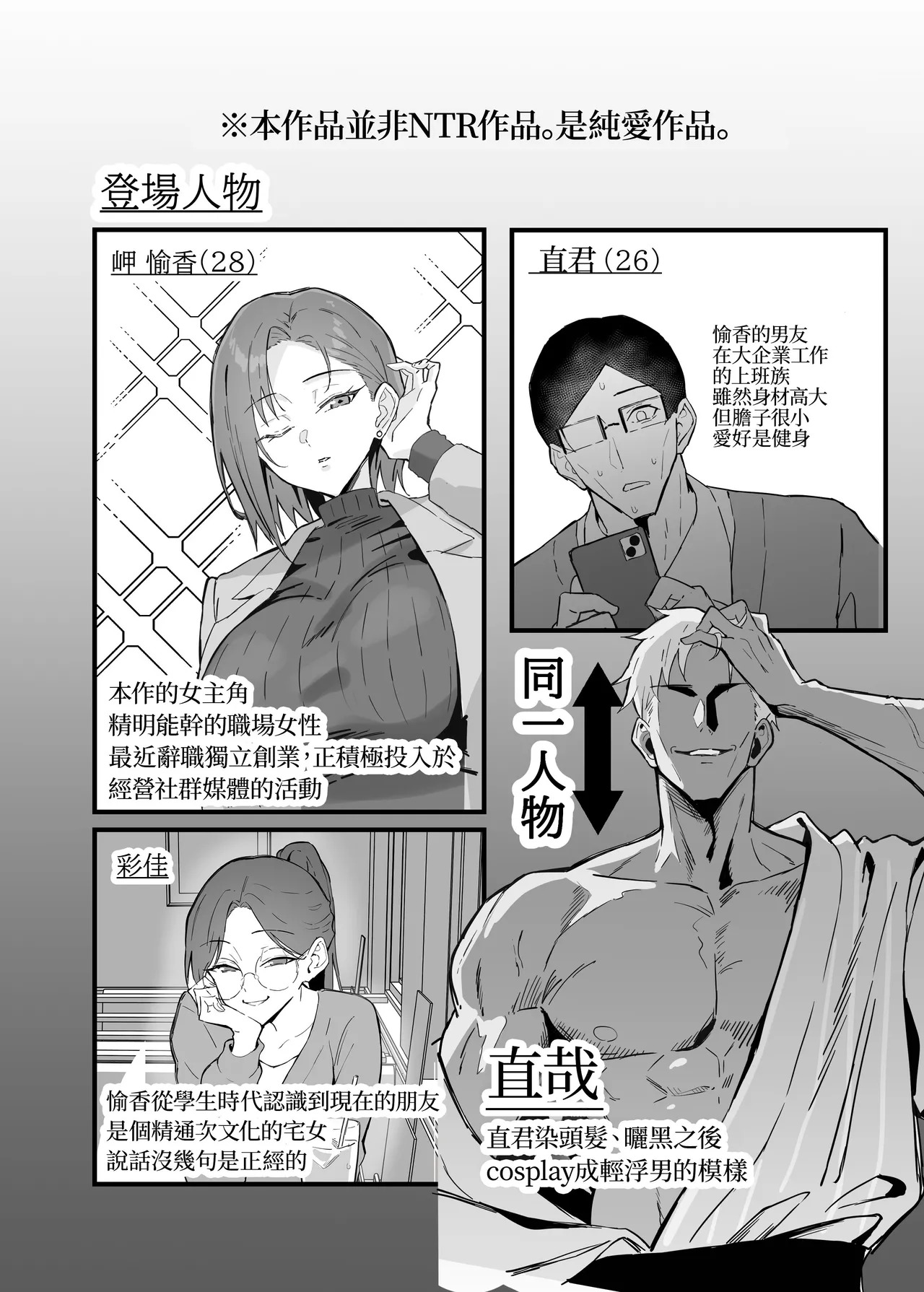 Cool-kei Toshiue BariCare Kanojo Songen Hakai Wakan2 Jun-ai NTR Gokko Hen~ | 高冷年上女强人女友 尊嚴破壞和姦2 ～純愛NTR扮演篇～ page 3 full