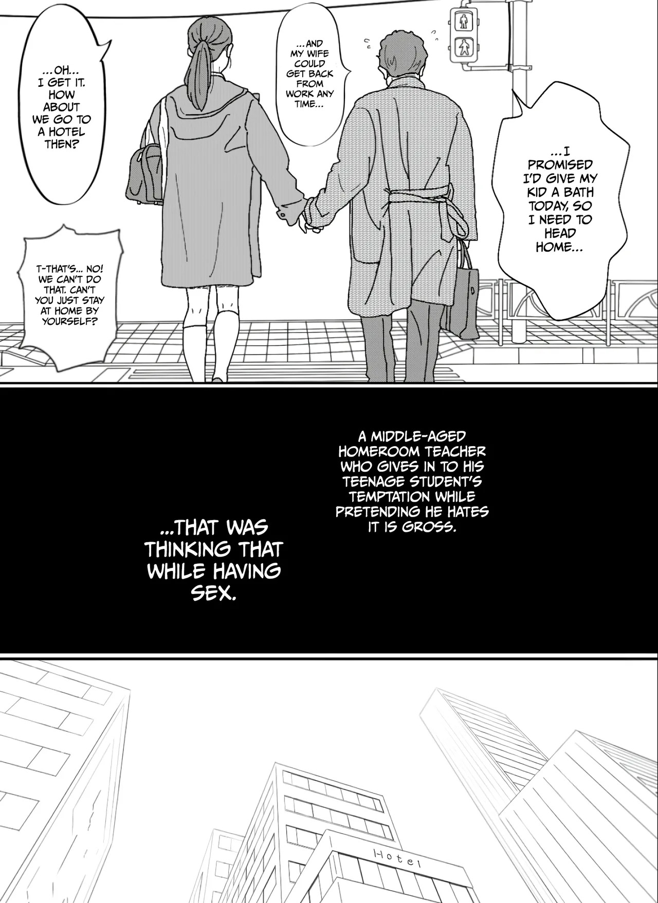 That middle-aged homeroom teacher who pretends to resist but still gives in to his teenage student’s seduction is disgusting. page 6 full