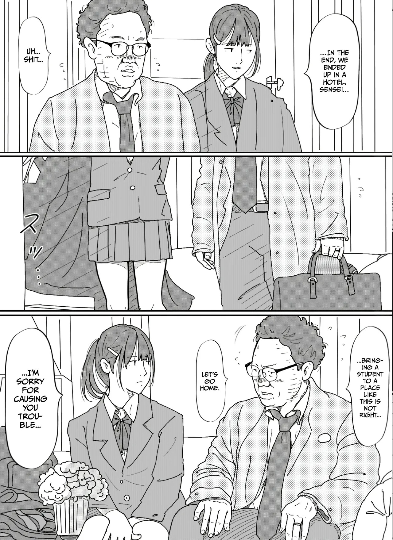 That middle-aged homeroom teacher who pretends to resist but still gives in to his teenage student’s seduction is disgusting. page 7 full
