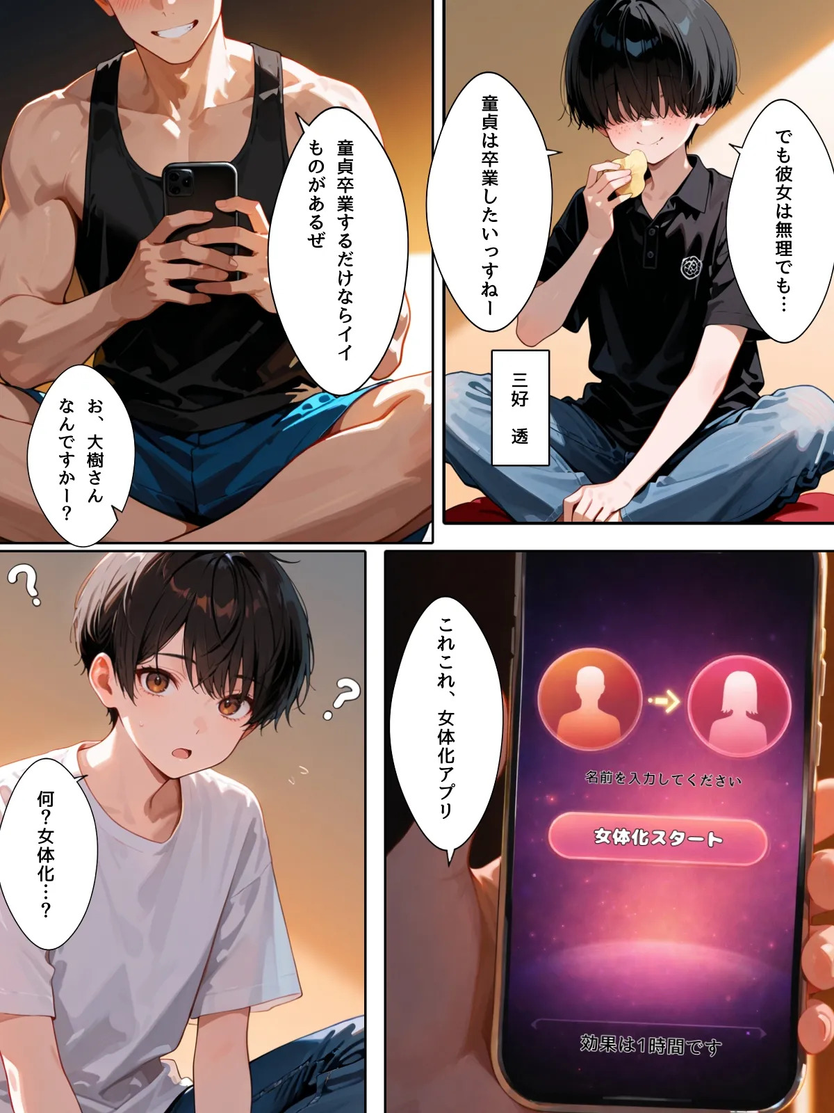 女日照りのオレたちは交代で女体化アプリを使う page 3 full
