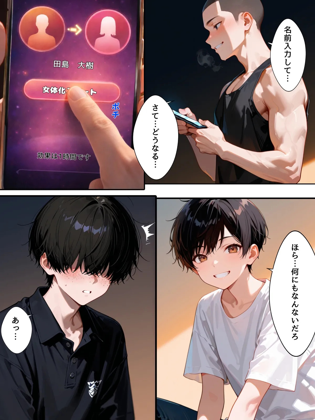 女日照りのオレたちは交代で女体化アプリを使う page 7 full