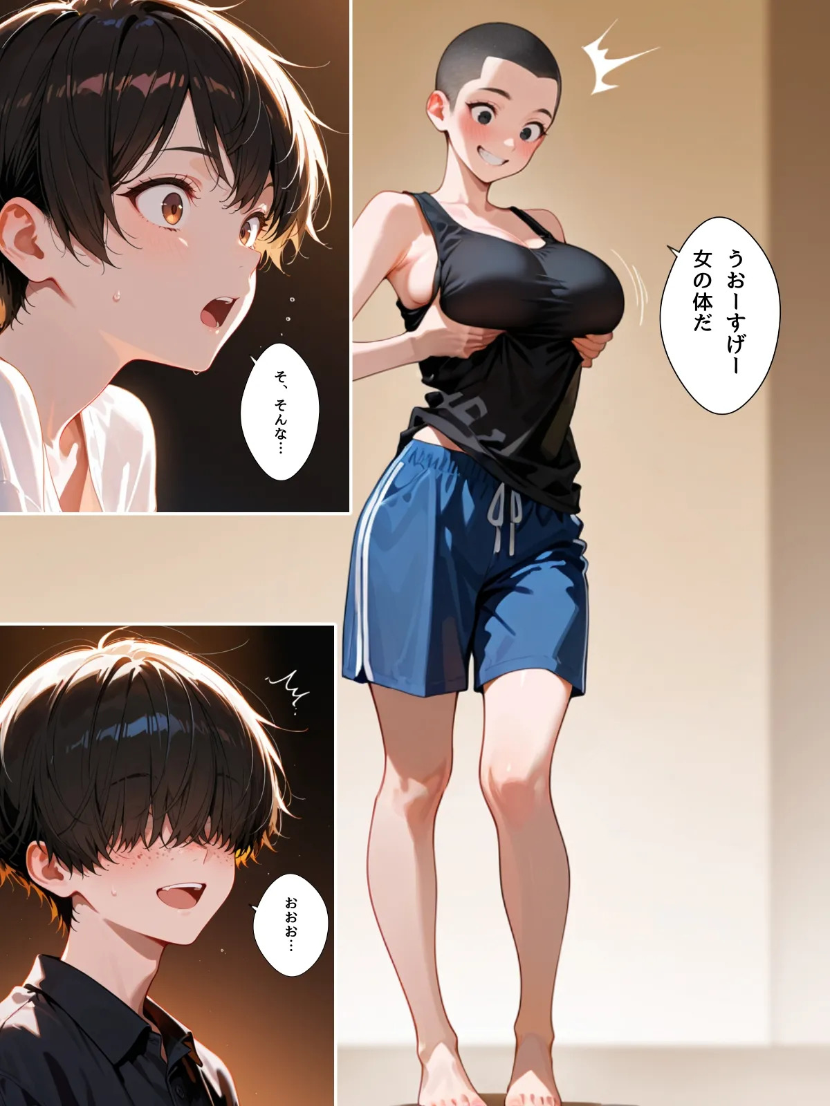 女日照りのオレたちは交代で女体化アプリを使う page 9 full