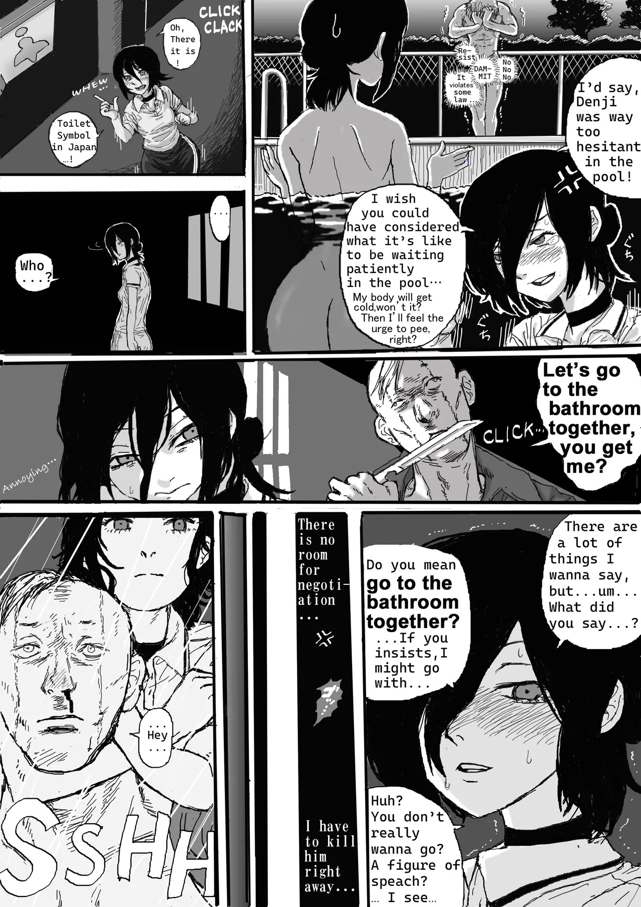 Reze's wetting herself page 2 full