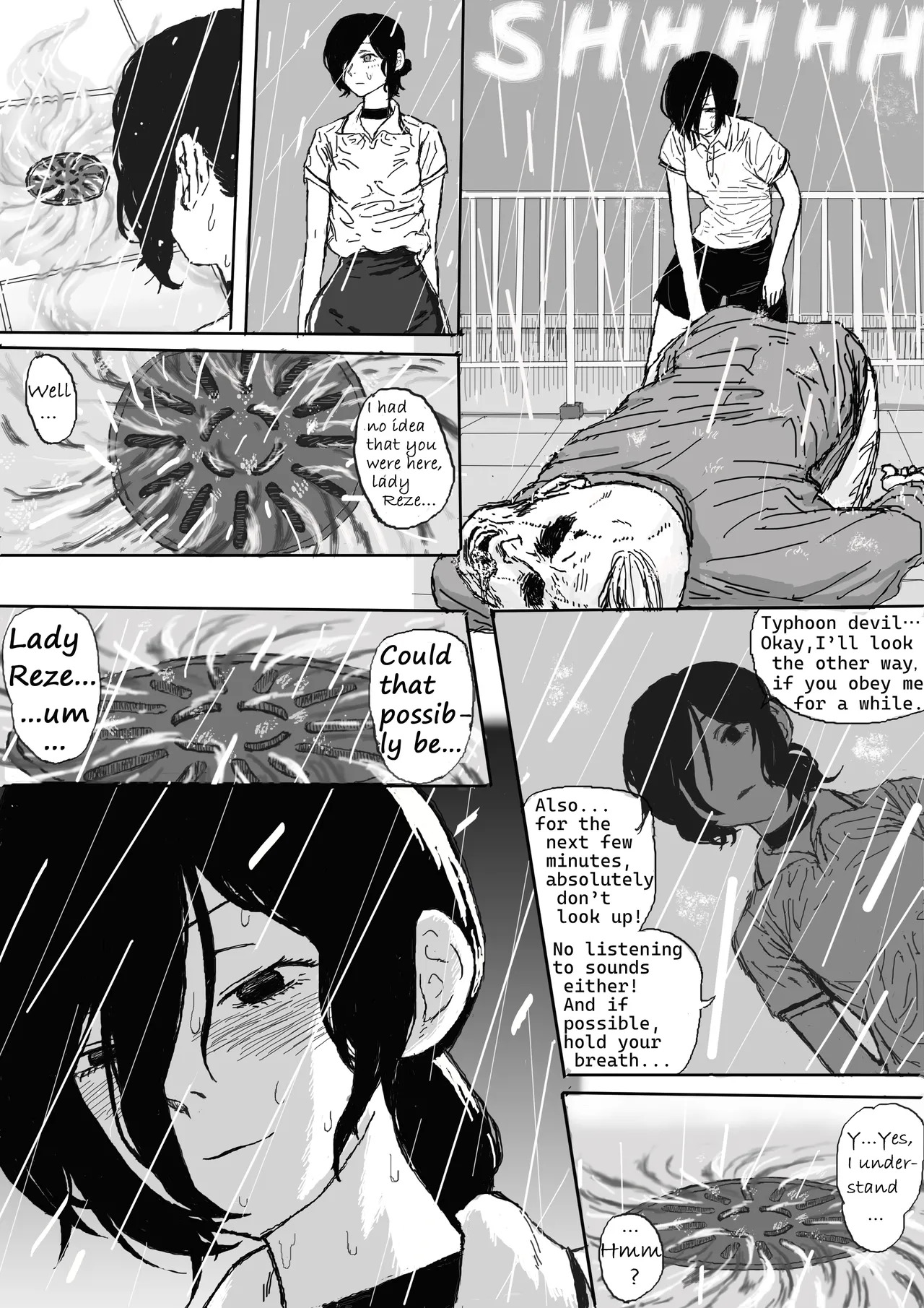 Reze's wetting herself page 4 full