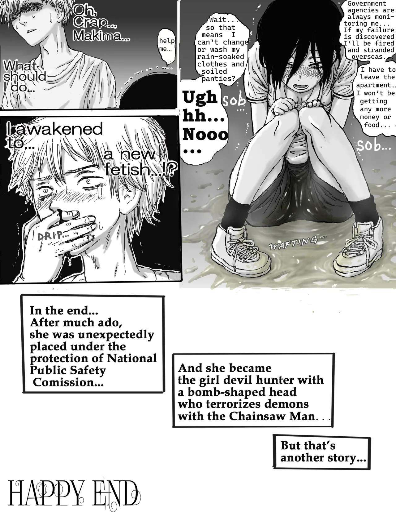 Reze's wetting herself page 8 full