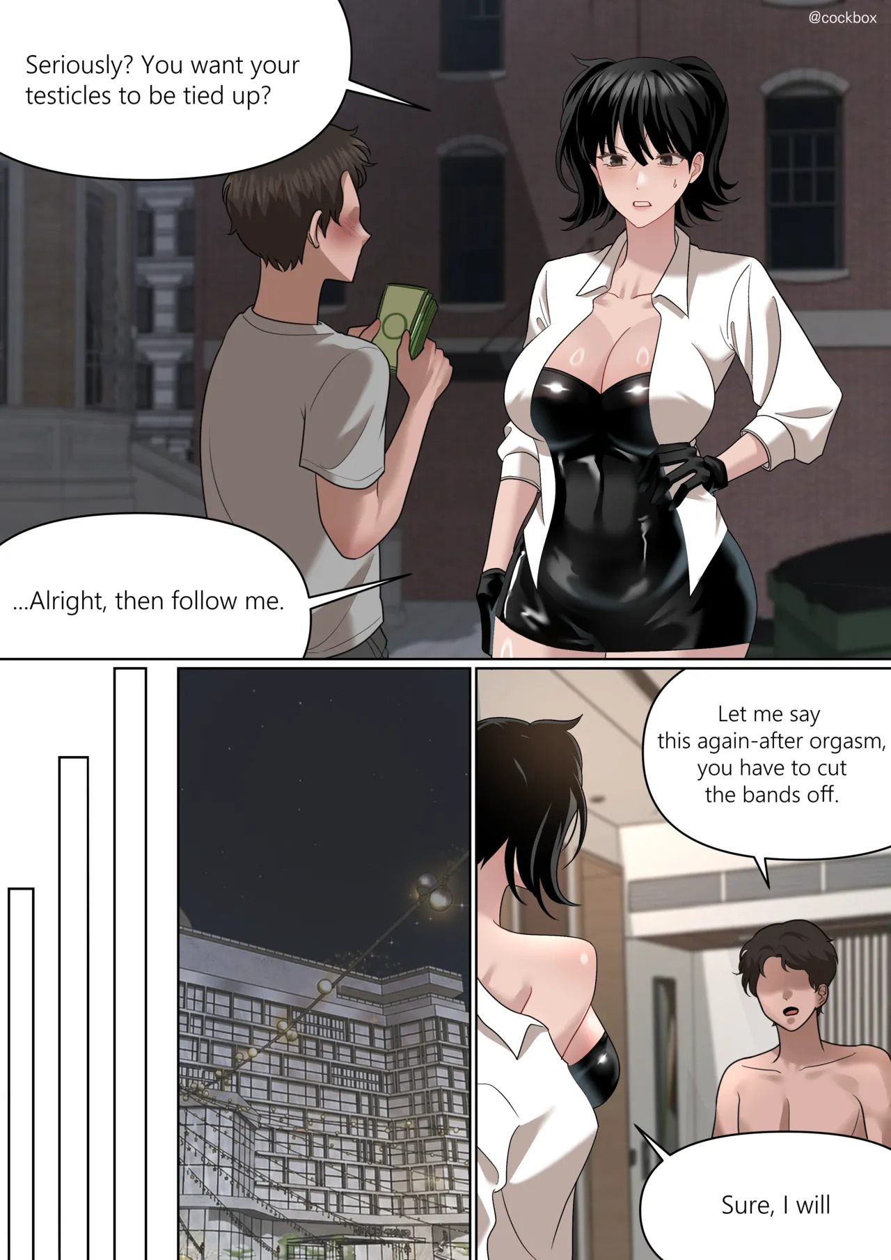 banding the testicles | 睪丸束縛 page 9 full