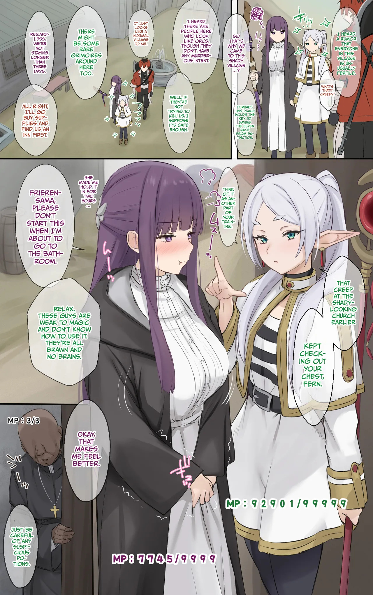 Fern and the others find themselves in a rather suspicious village… and Fern’s battle with an old man. page 2 full