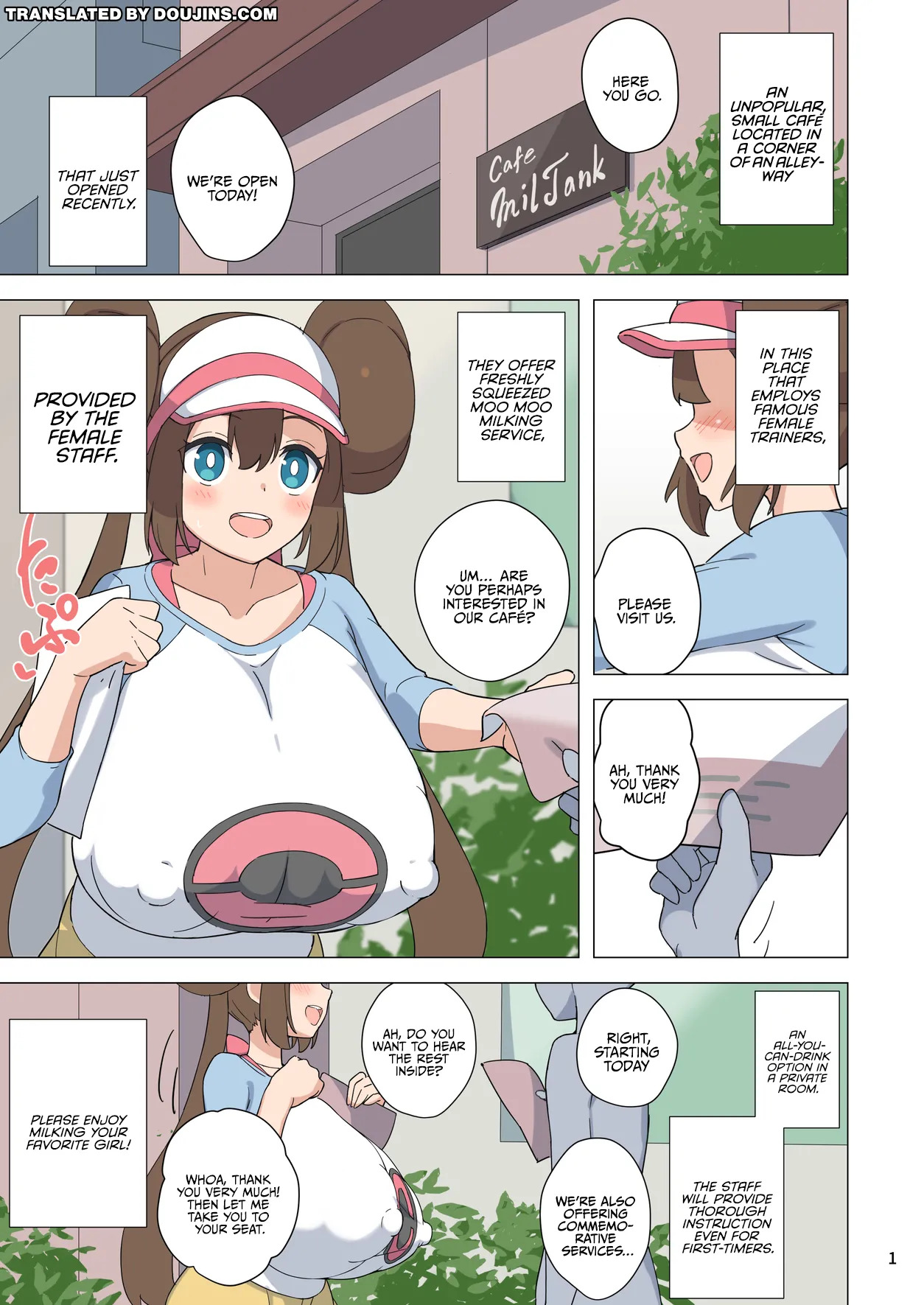 Bakunyuu Poke-Tore Junyuu Café / Huge Breasted Pokemon Trainer Breastfeeding Cafe page 2 full