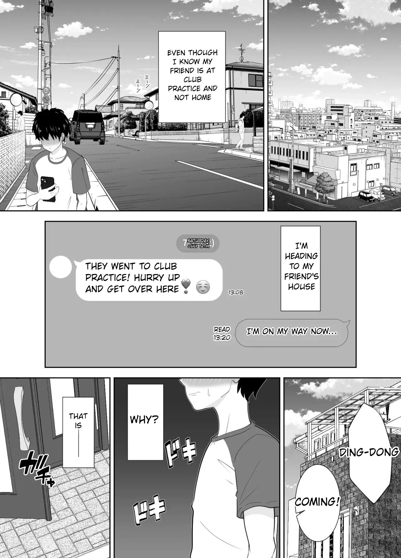Muchimuchi Tomohaha no Shitagi de Tatteru no o Mirareta Boku no Matsuro ga Yabasugiru page 3 full