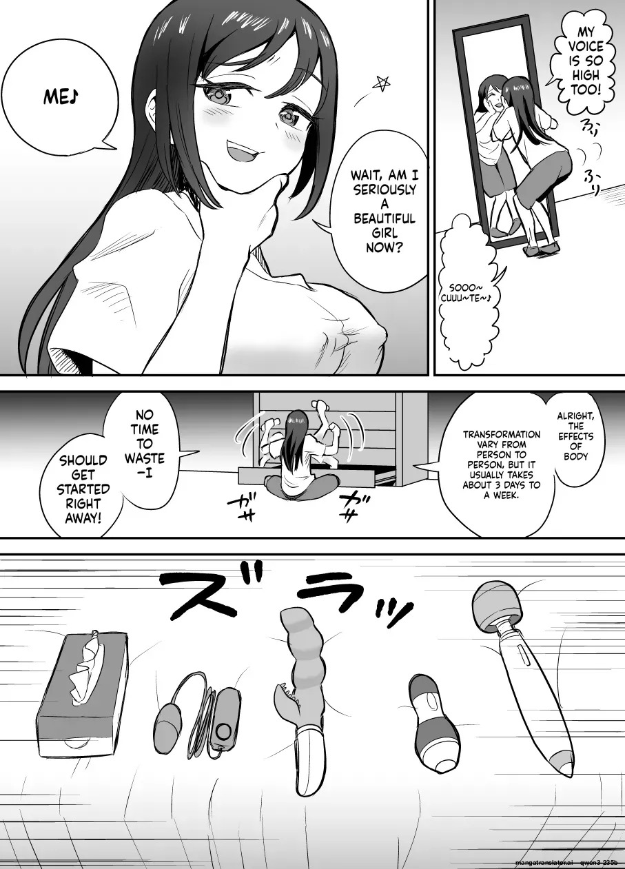 Karui Kimochi de TS Kusuri ni Te o Dashita Otoko ga Mi mo Kokoro mo Mesu Ochi Suru Made  Onanie Hen page 4 full