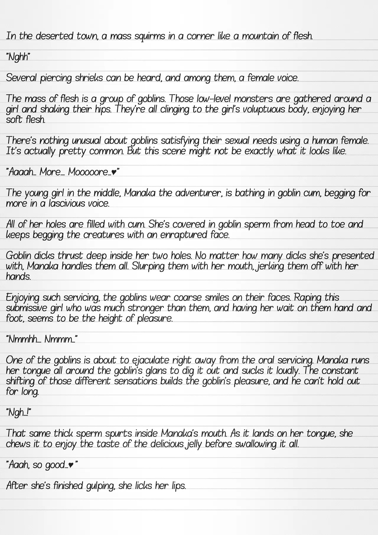 Misuke's Short Stories 35 - Manaka & Goblins page 9 full