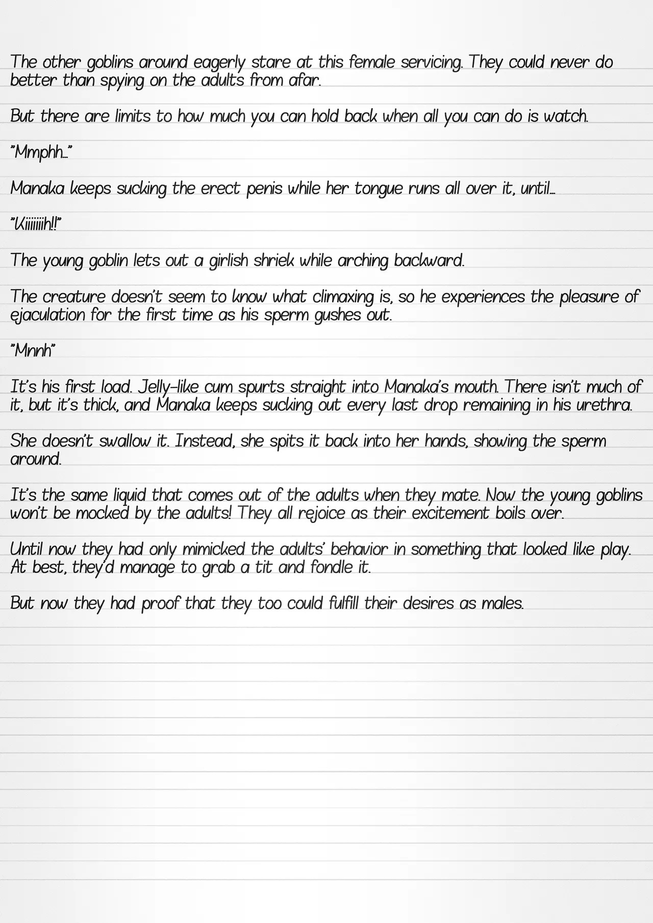 Misuke's Short Stories 36 - Manaka & Young Goblins page 8 full