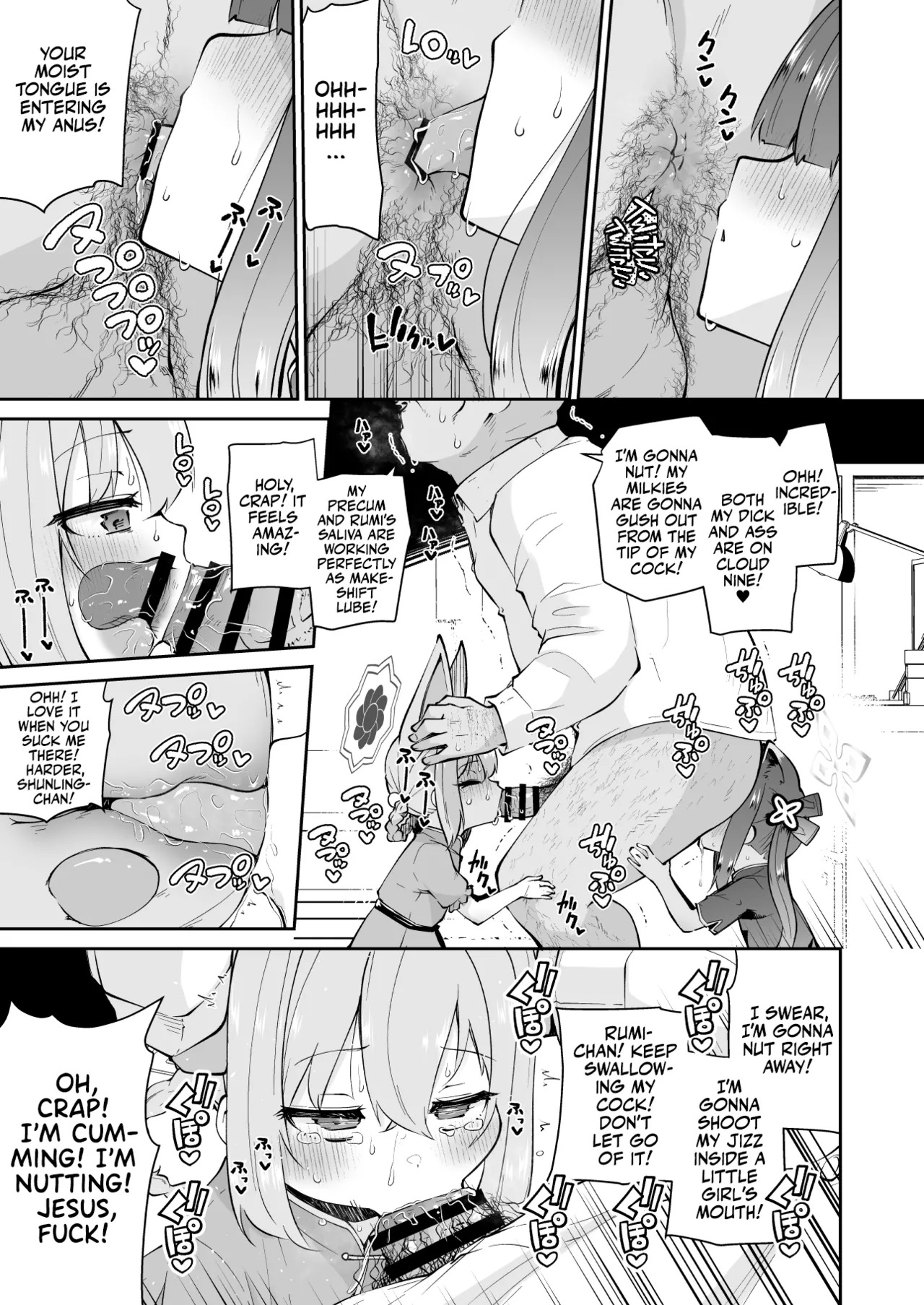Lolicon Sensei ga Hoka no Seito ni Te o Dasanai You ni Nandemo Iu Koto o Kiite kureru Youjo Shun & Rumi no Hon | Little Shunny And Runny Will Sacrifice Themselves So That Their Pedo Sensei Won't Molest Kids! page 9 full