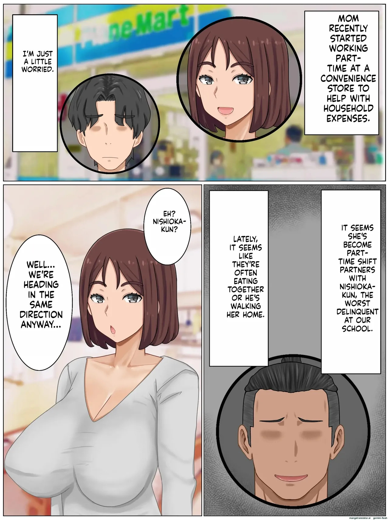 saimon k - Iinari Kyonyuu Haha~ Saikin, Boku no Kaasan wa Gakkou Ichi no Furyou to Naka ga page 3 full