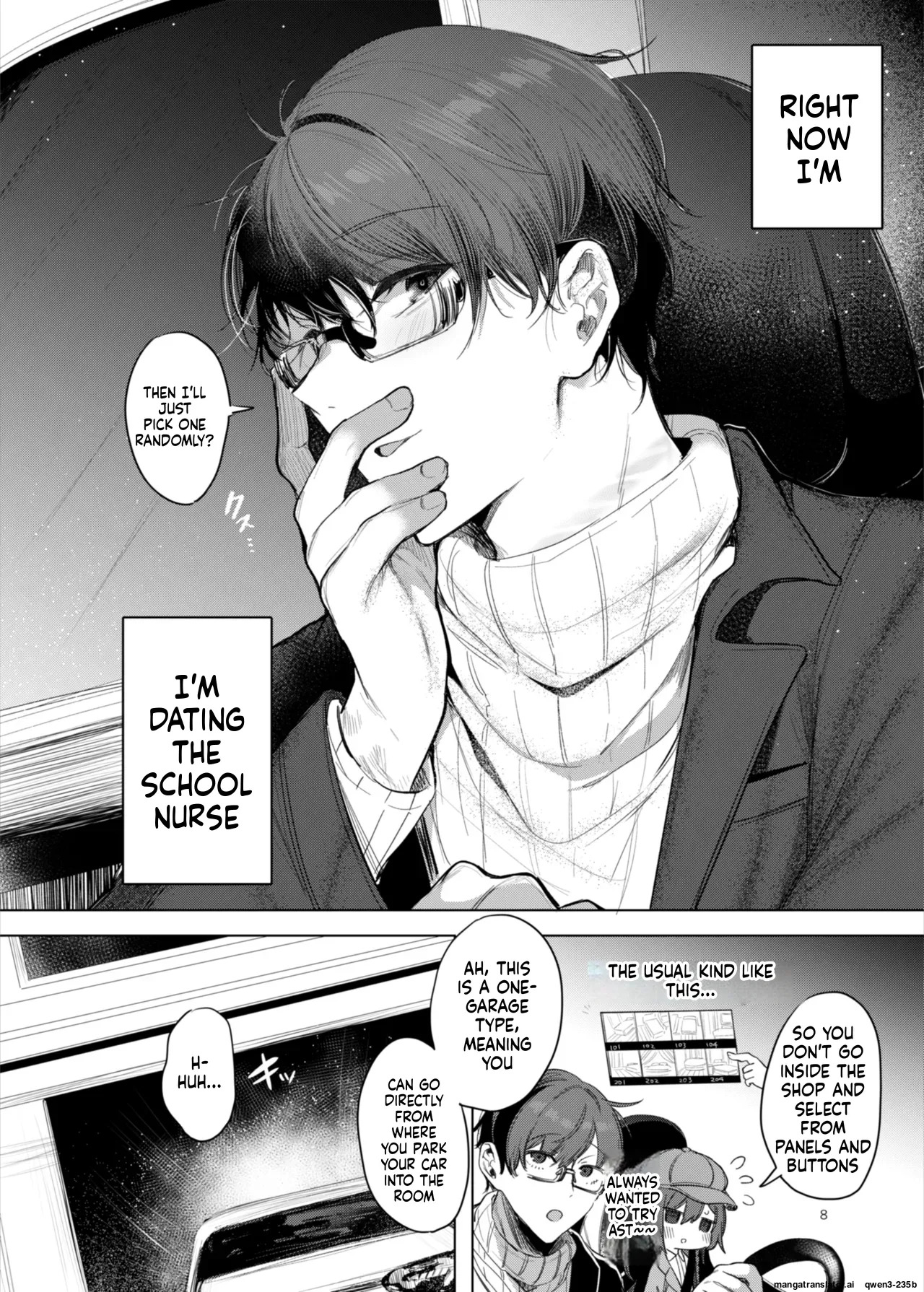 Kanja-san to Sensei ~Love Hotel de no Aise~ page 8 full