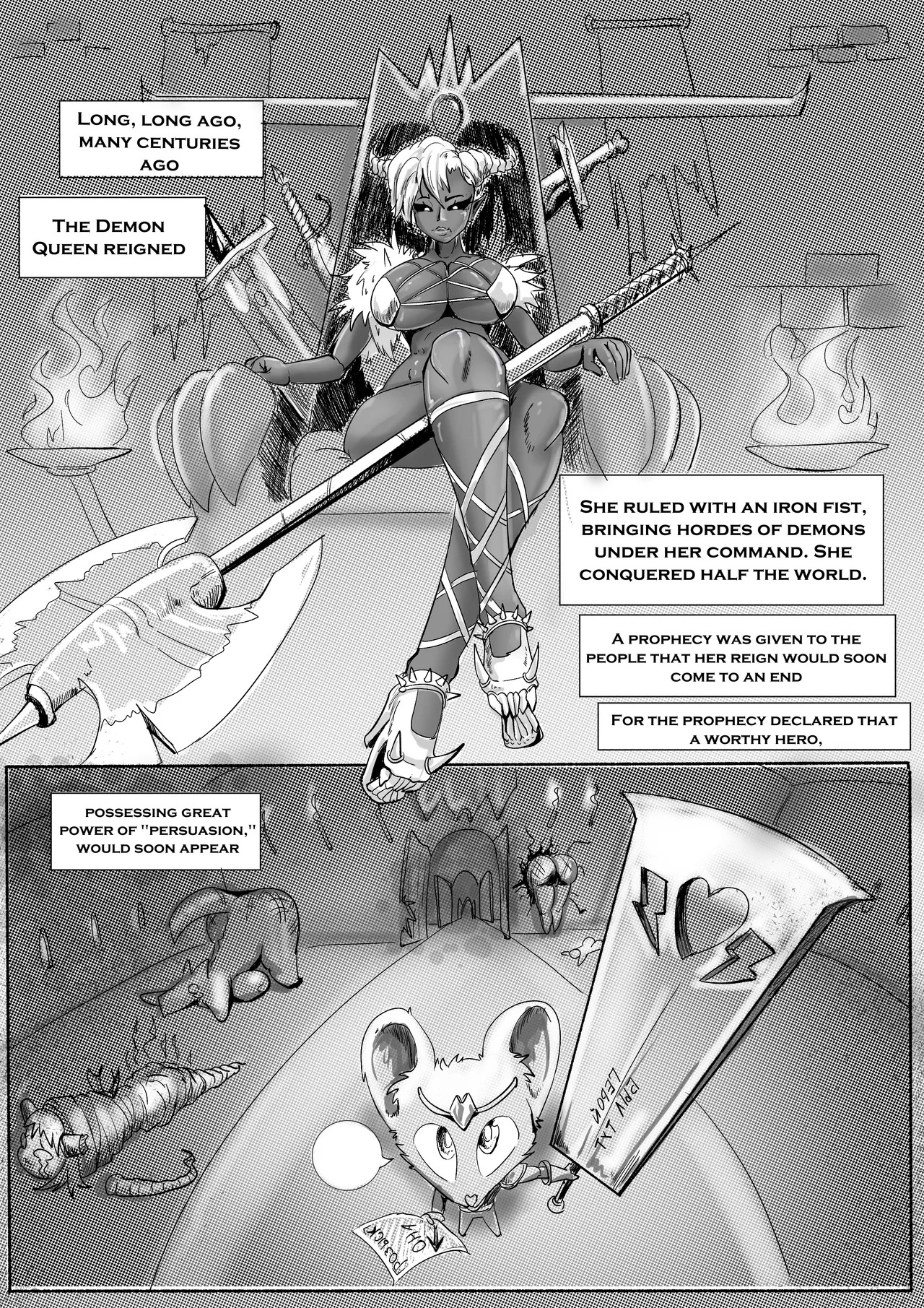 The Hero Mouse and Demon Queen page 1 full
