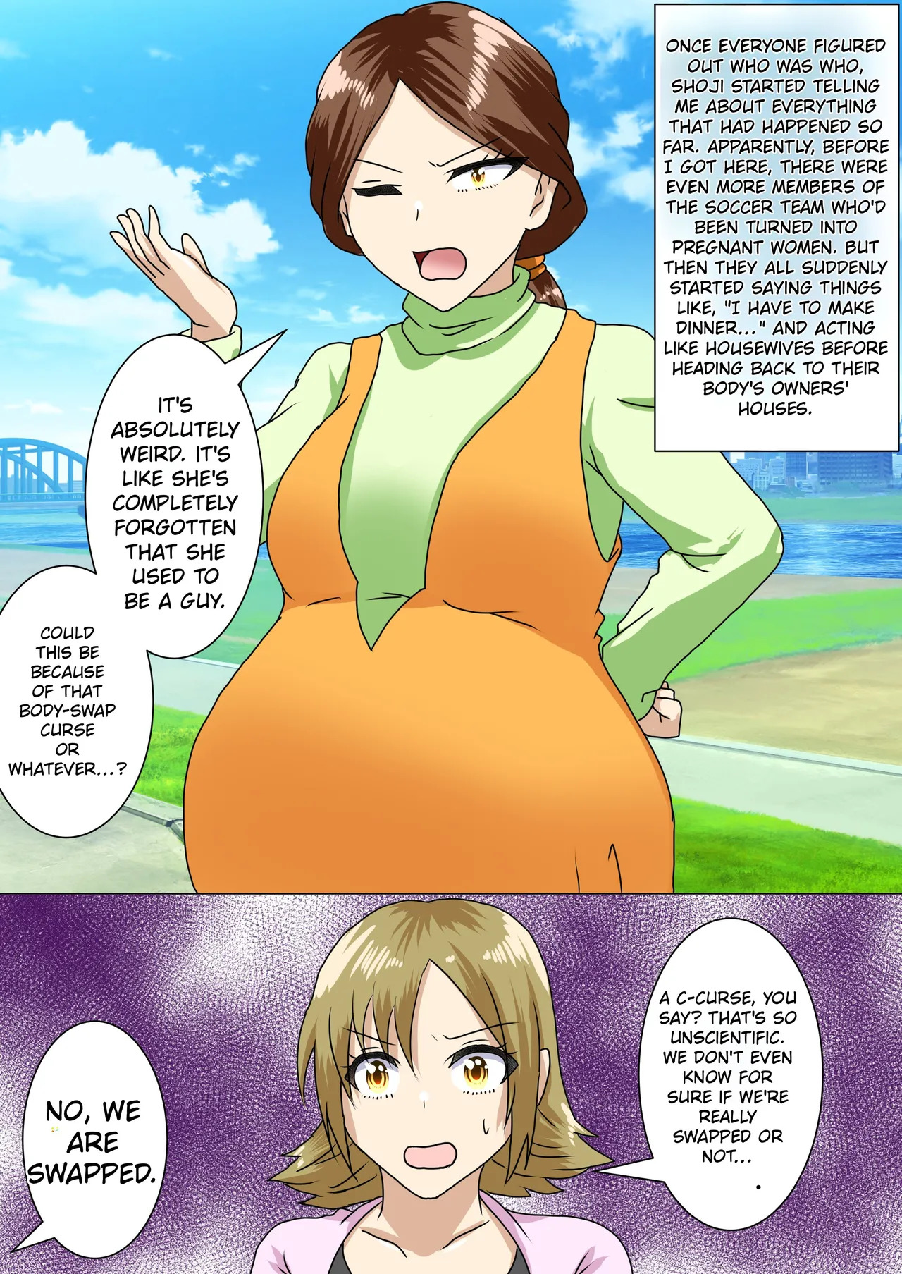When I woke up this morning, I had turned into a pregnant woman with huge breasts… page 7 full