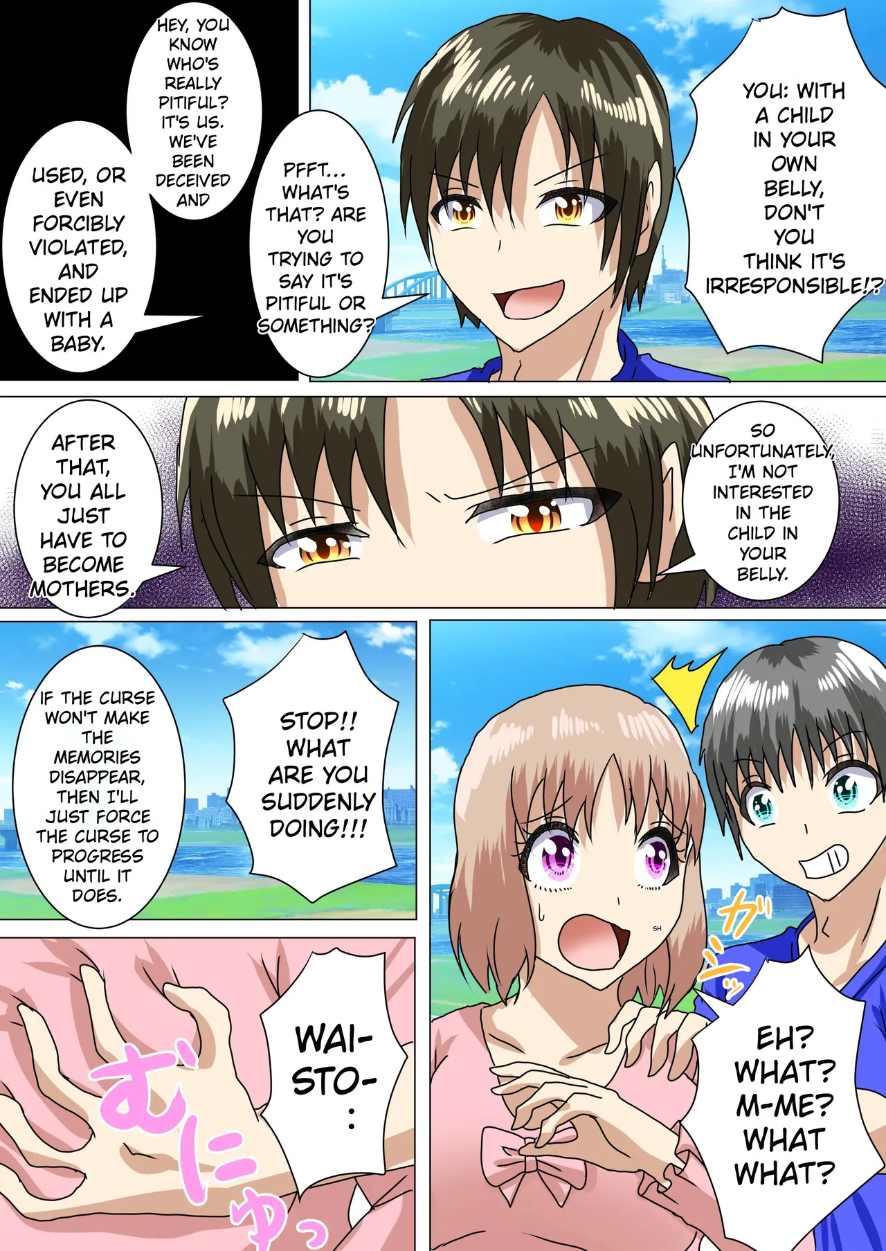 When I woke up this morning, I had turned into a pregnant woman with huge breasts… page 9 full