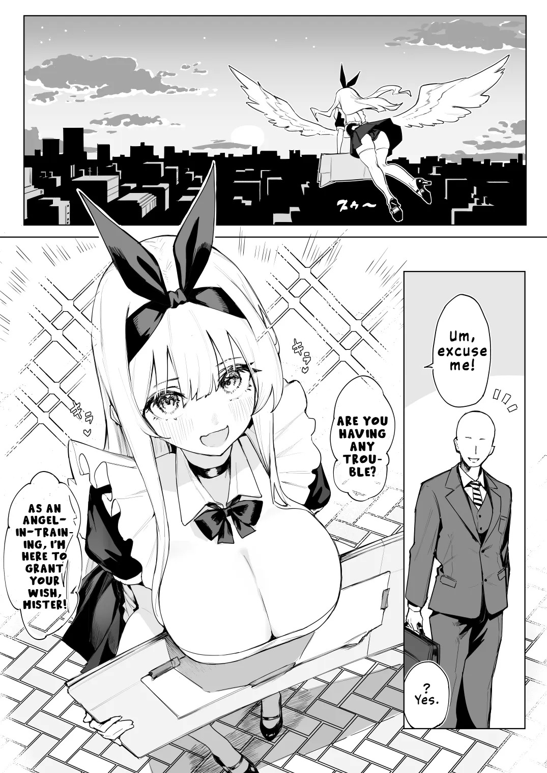 Tenshi Hirotta kara Haramaseru ~Ojii-san Senyou Botebara Onaho ni Naru made no Kiroku~ | I Picked Up an Angel, So I'll Impregnate Her: A Record of Her Becoming a Pregnant-Belly Onahole Exclusively for an Old Man page 3 full