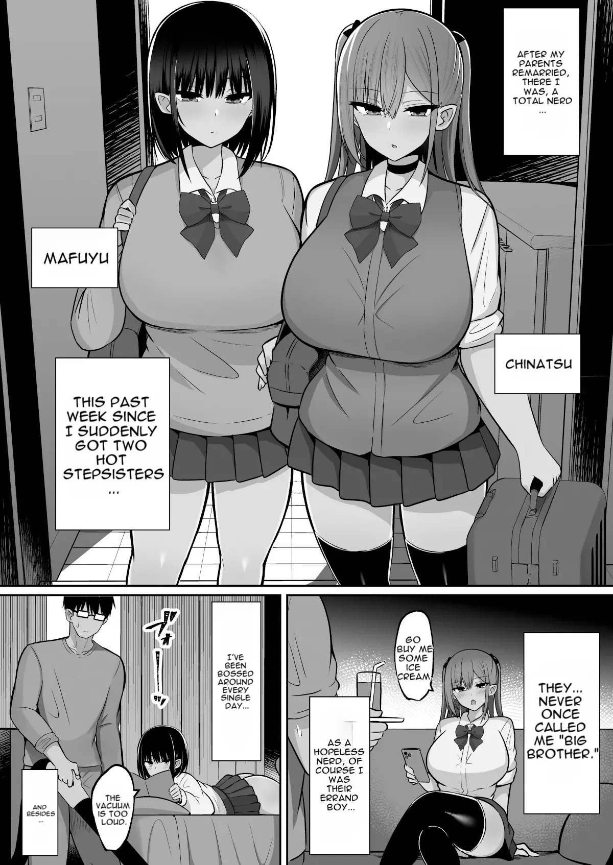 Ikinari Gyaru Shimai ~ Oya no Saikon de Dekita Gyaru Shimai ni Chinpo Kasu Hanashi page 3 full
