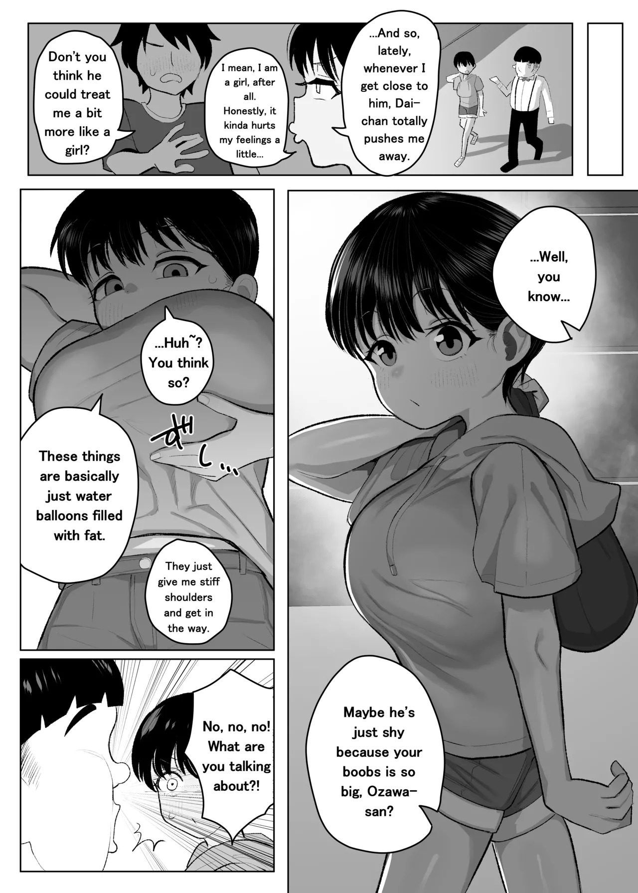 A Story About How my Tomboyish, Busty Childhood Friend Who Attends ● School is Stolen Away by a Transfer Student page 10 full