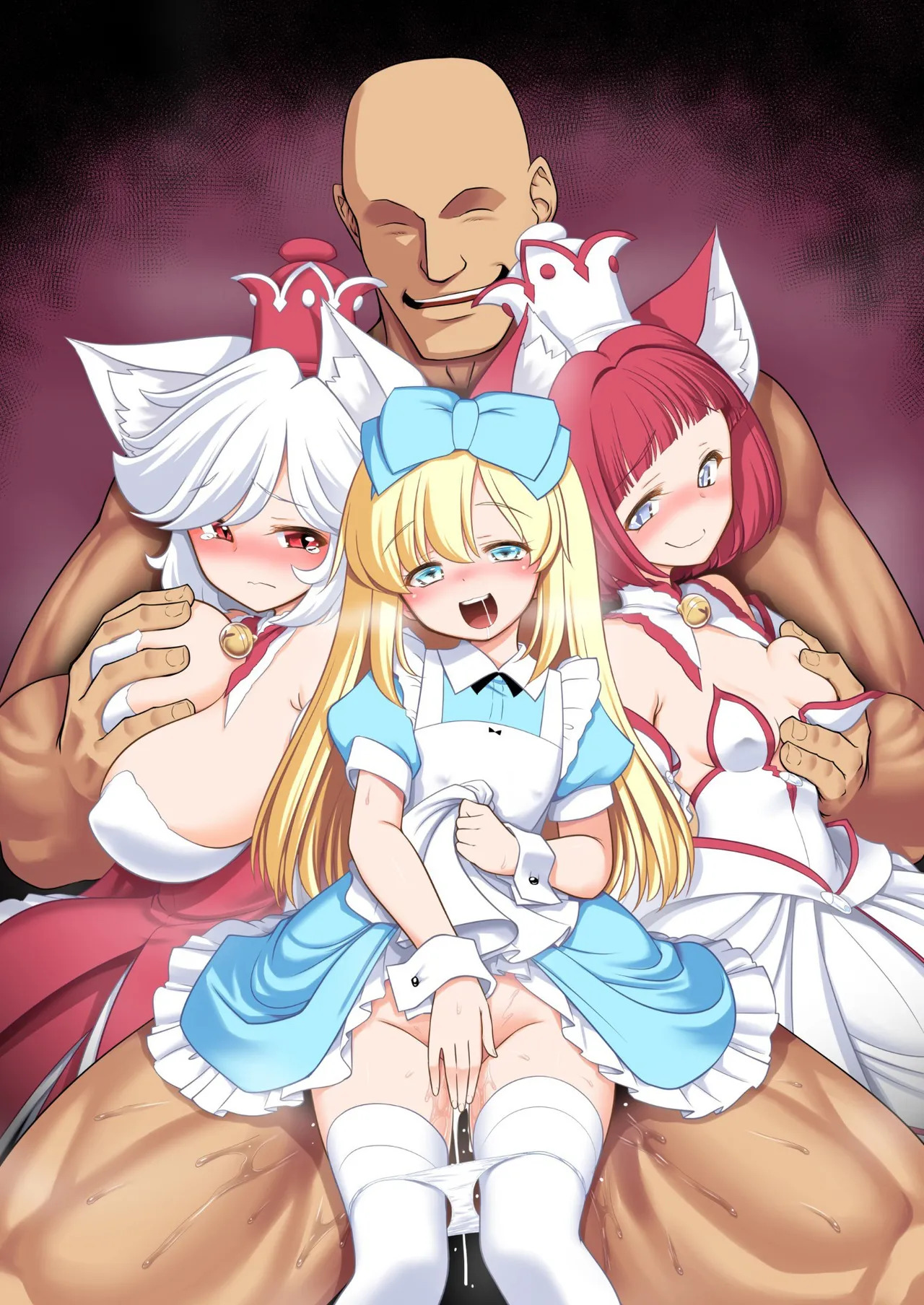 Monogatari Dori ni Shika Ugokenai Ehon no Naka no Alice-tachi wa Kagami no Kuni demo Ecchi na Koto Yaritai Houdai page 2 full