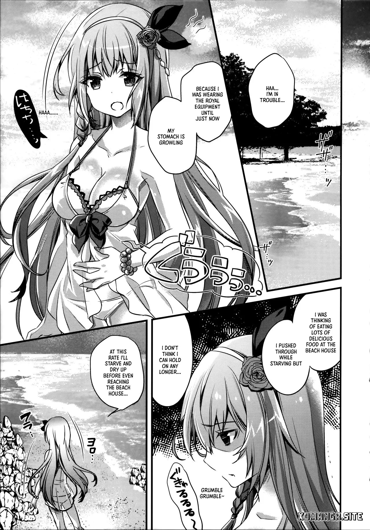 Mizu Peco-chan ga Monohoshisou na Kao de Kochira o Miteru page 4 full