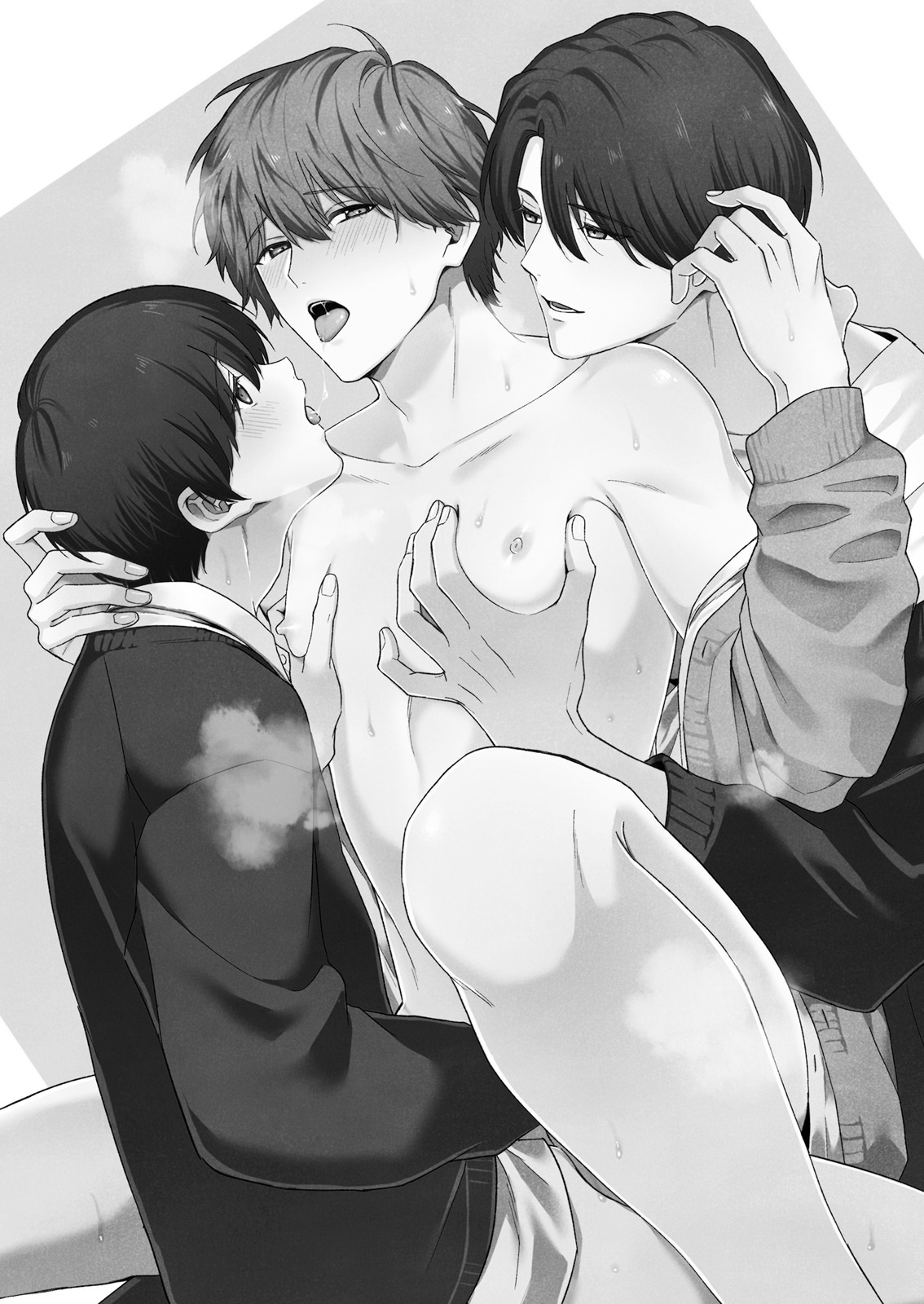 Sankyoudai de Nakayoshi Ecchi Jinan Uke | 三兄弟充滿情慾的和樂融洽二弟享受 page 3 full
