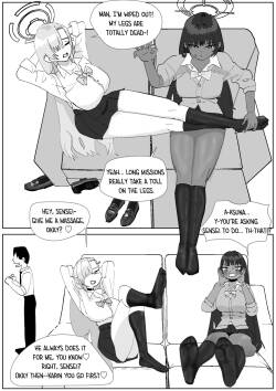 Karin & Asuna Masochist’s Cum Squeezed by Stinky Feet