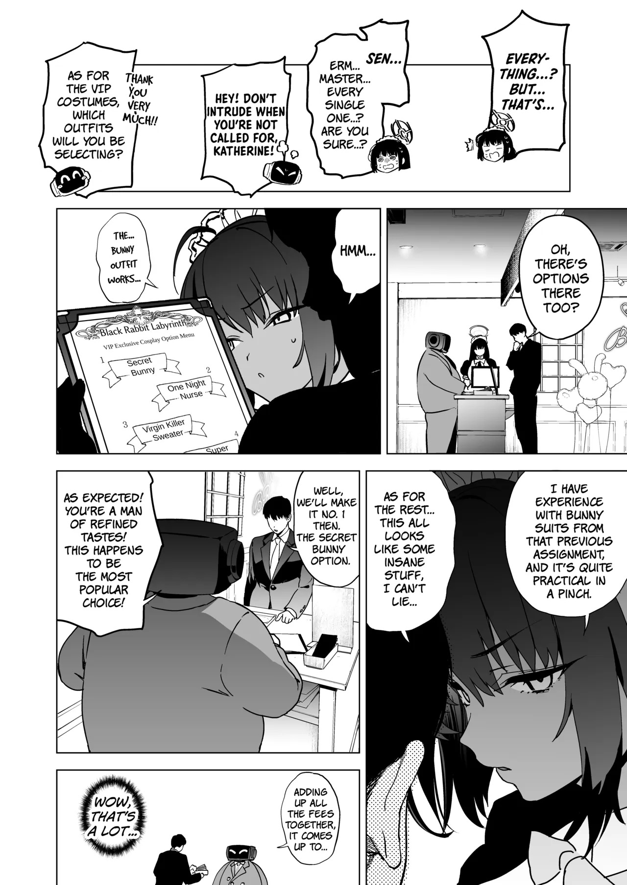 Shiri to Karin to Toumei Bunny | Karin's Ass In The Transparent Bunny Suit page 5 full