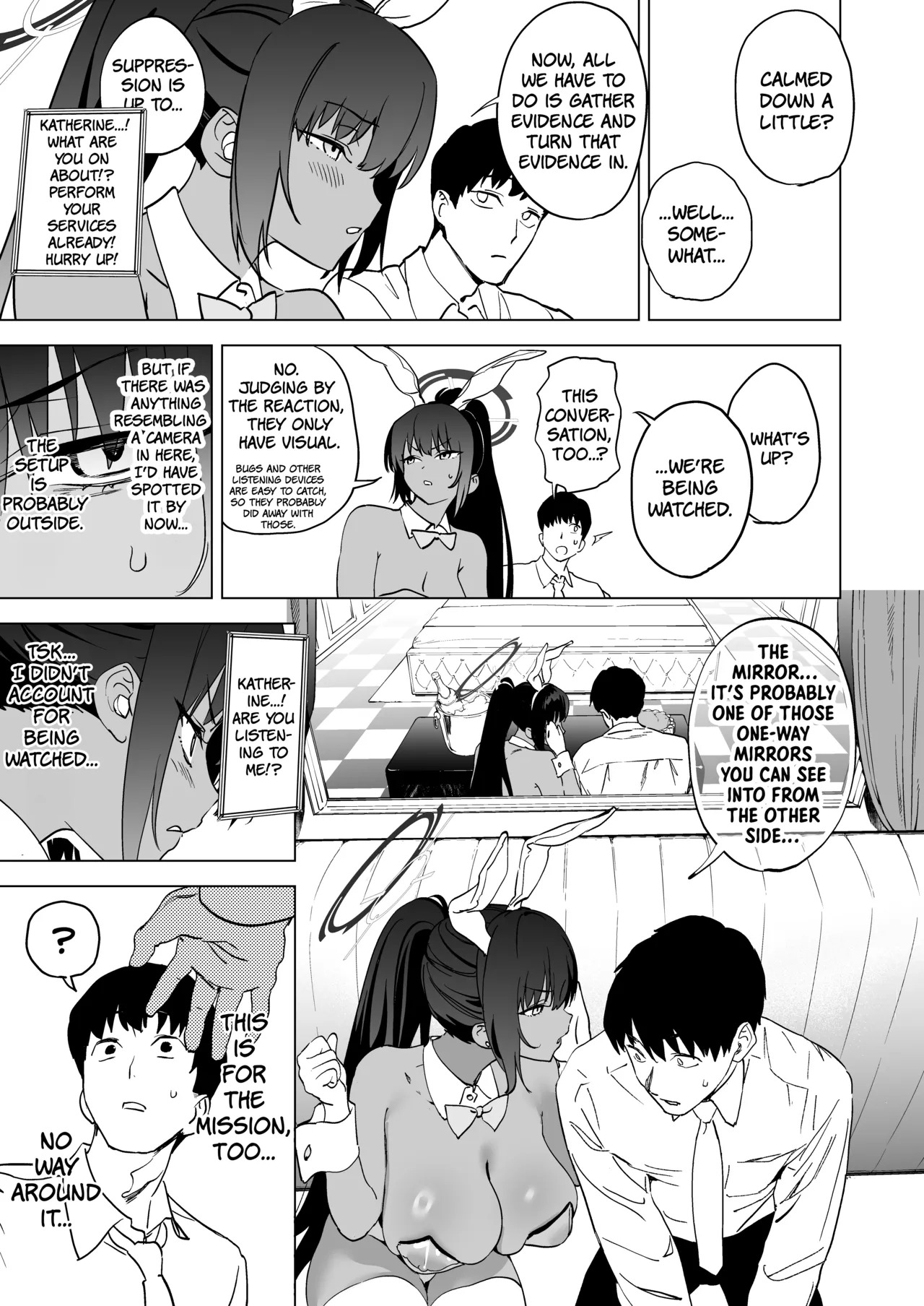 Shiri to Karin to Toumei Bunny | Karin's Ass In The Transparent Bunny Suit page 8 full